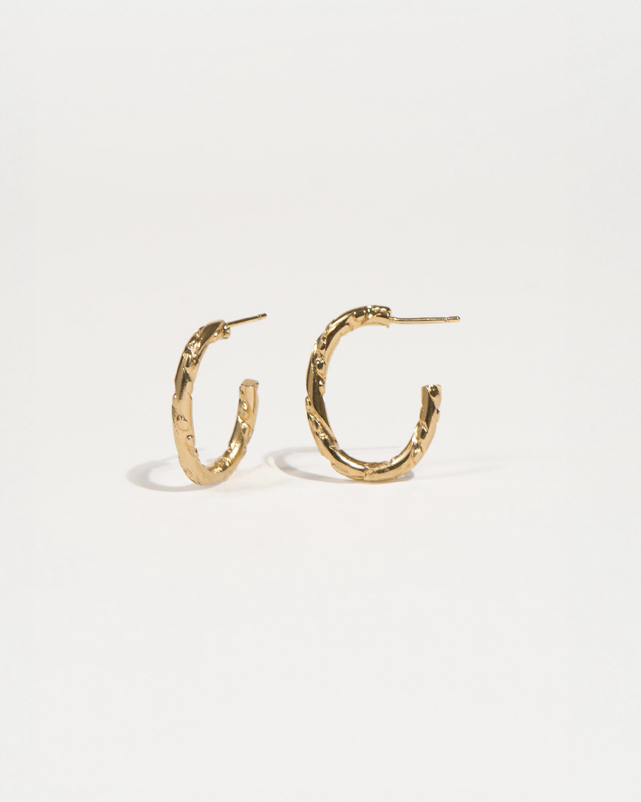 Orecchini a Cerchio Ovali Alia Placcato Oro 18ct