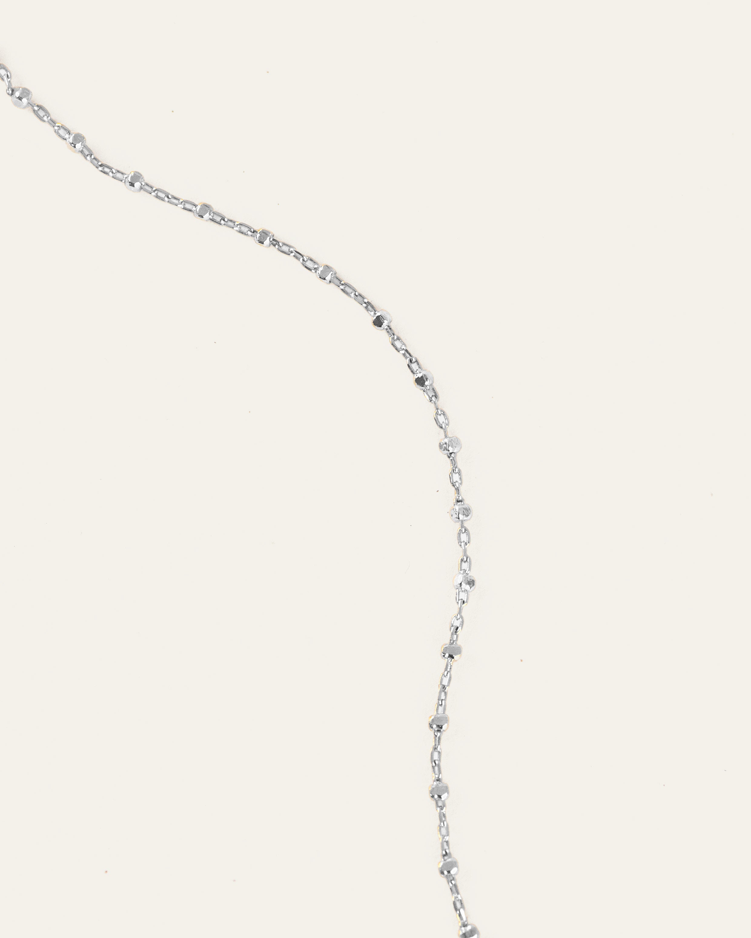 Choker with small square links in 925 sterling silver, made in France.