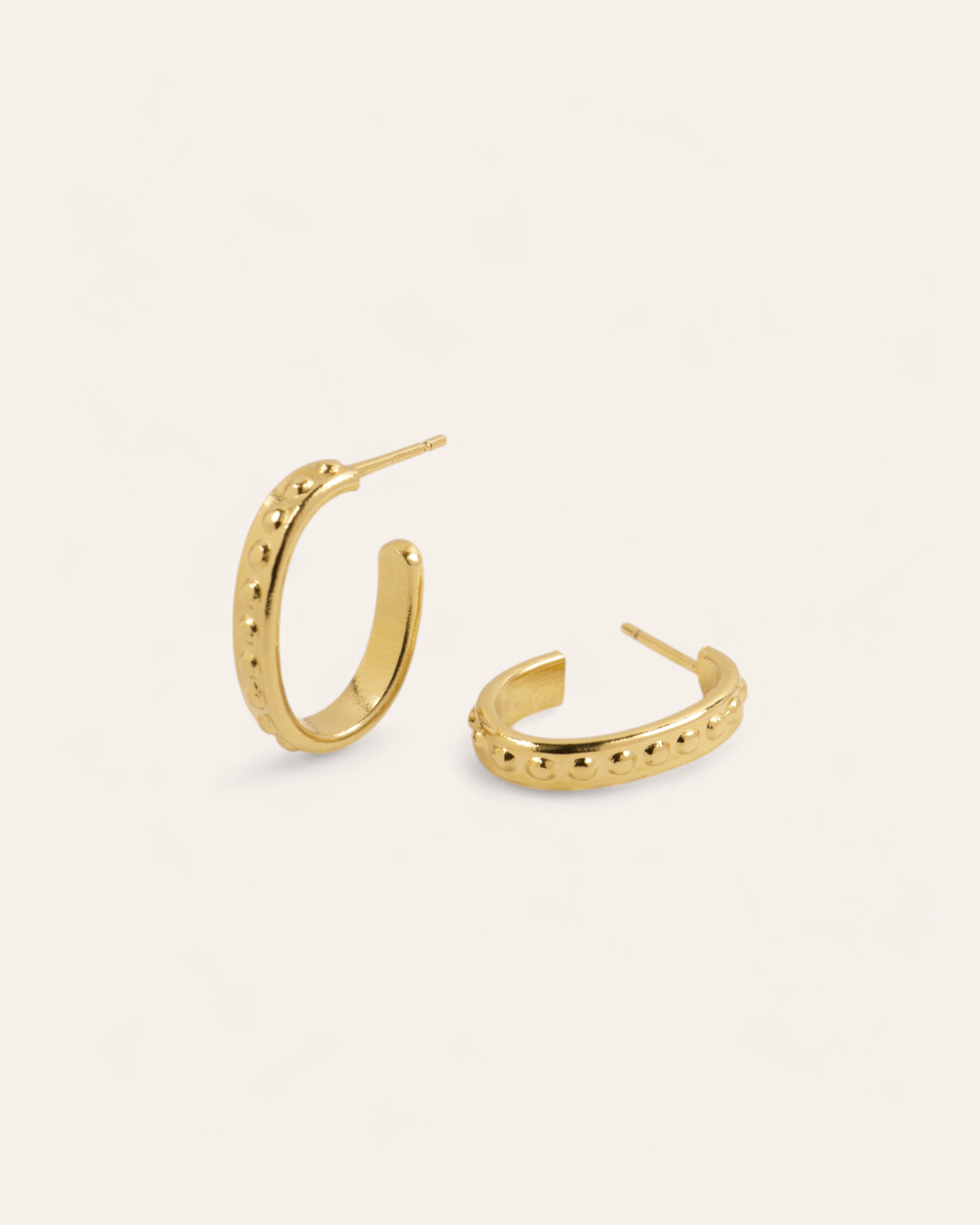 Orecchini Cerchi Ovali Anne Placcato Oro 24ct