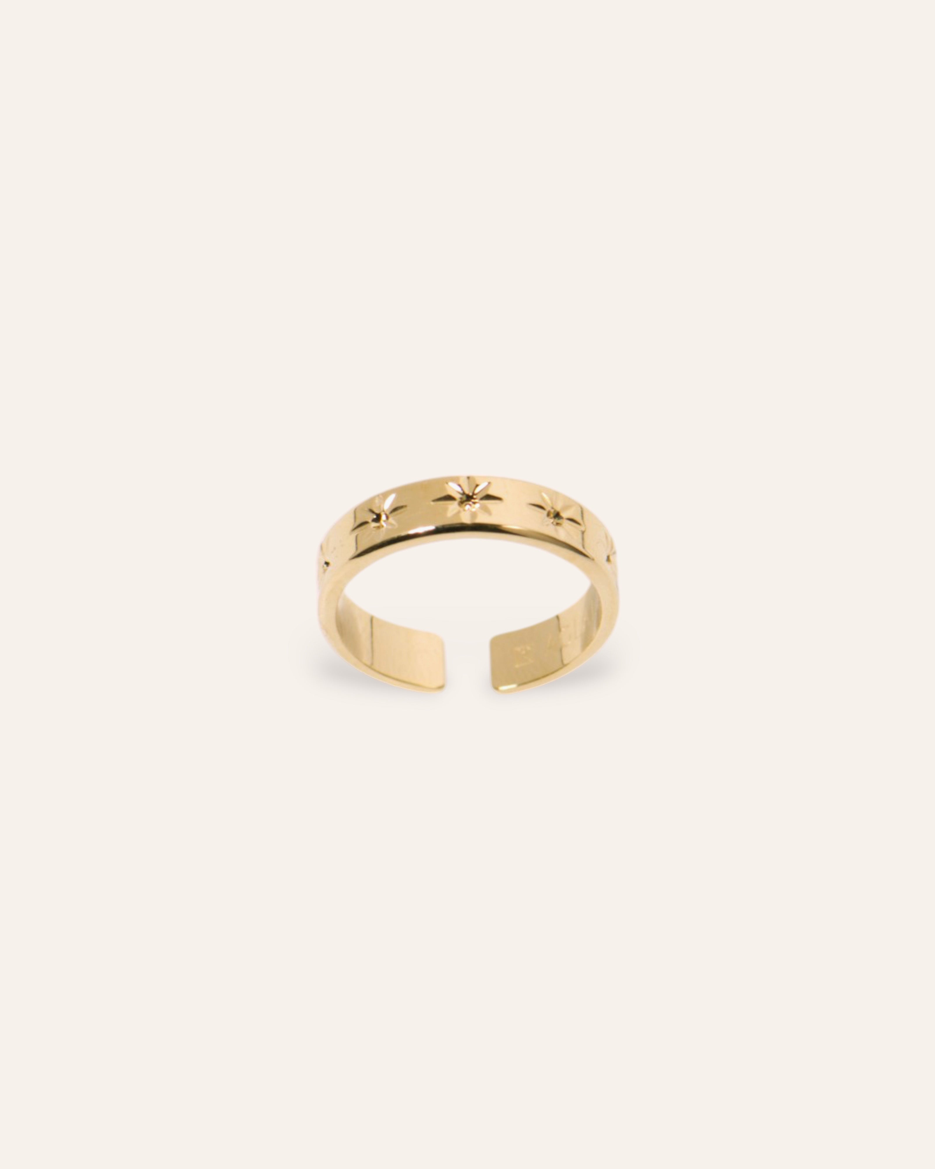 Coco Starry Ring 18k Gold Plated