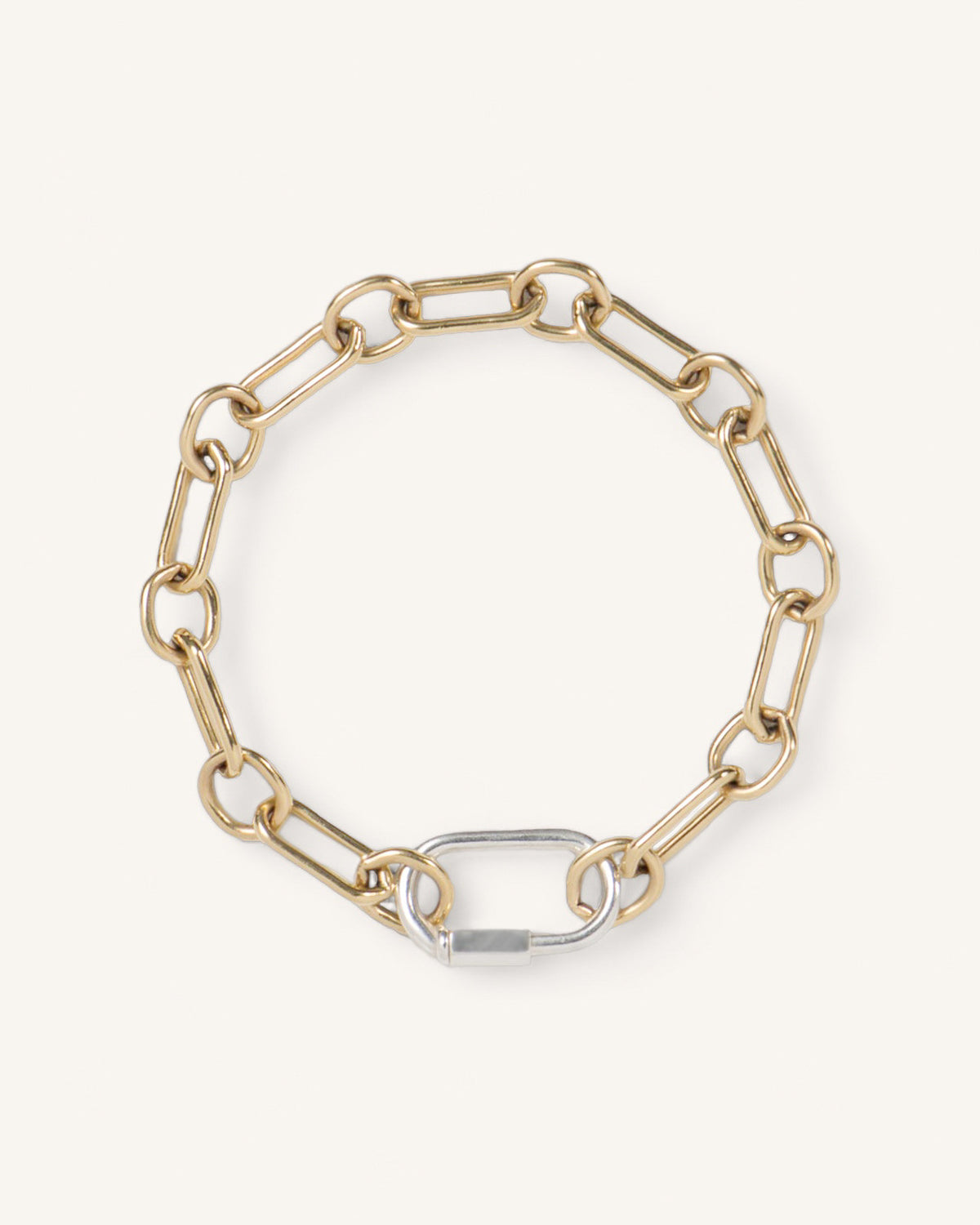 Celine Lobster Clasp Bracelet Gold Plated and Sterling Silver 