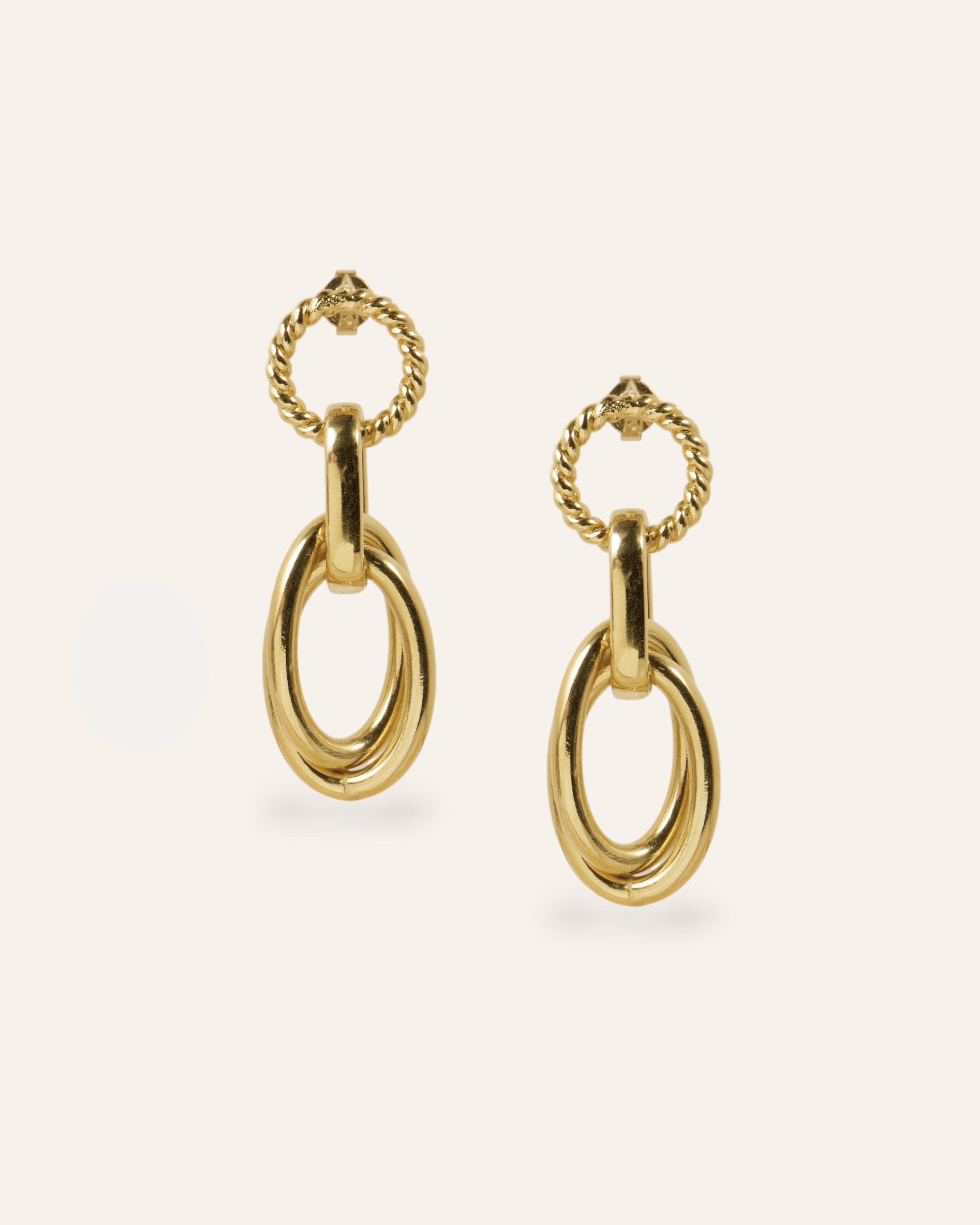 Orecchini Pendenti Lou Placcato Oro 24ct