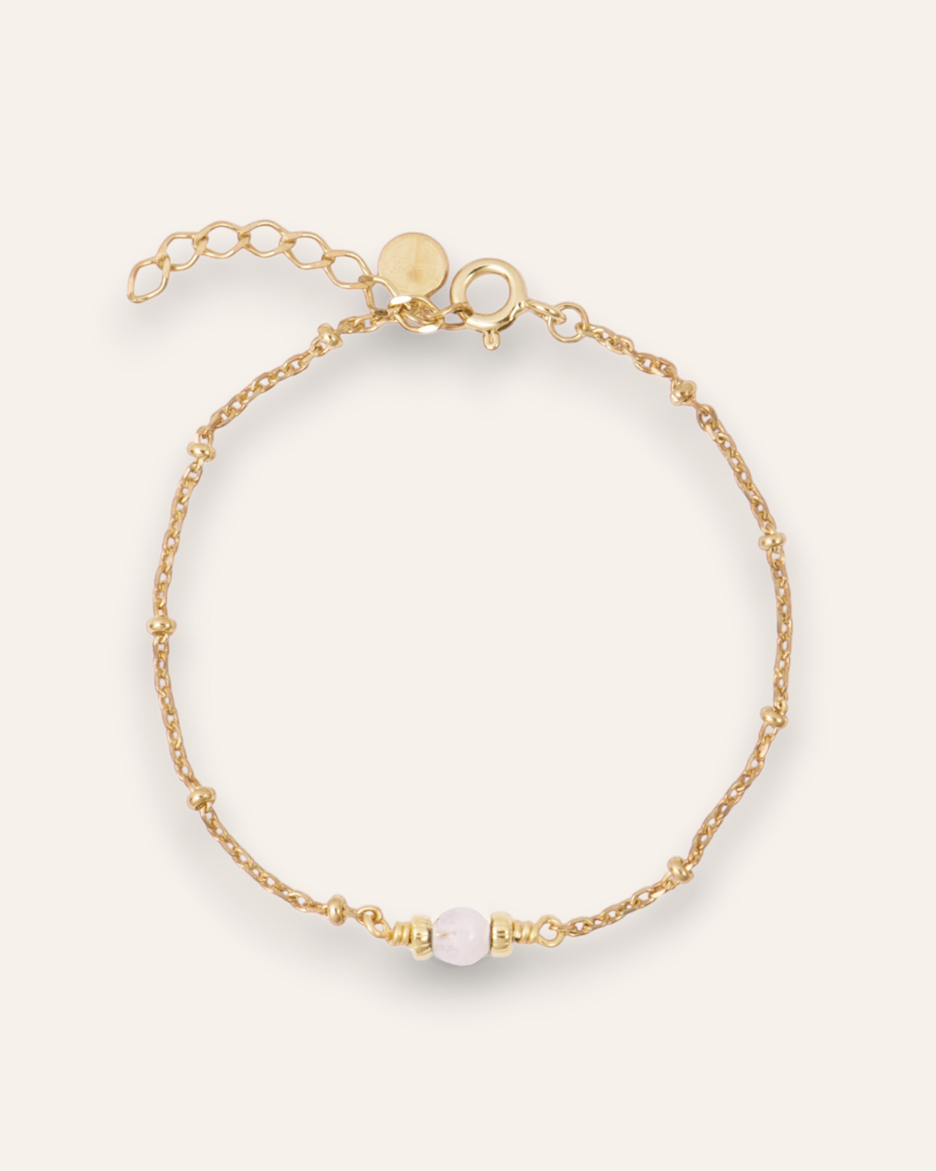 Bracciale a Catena Sfera Aline Placcato Oro 18ct / Pietra di Luna