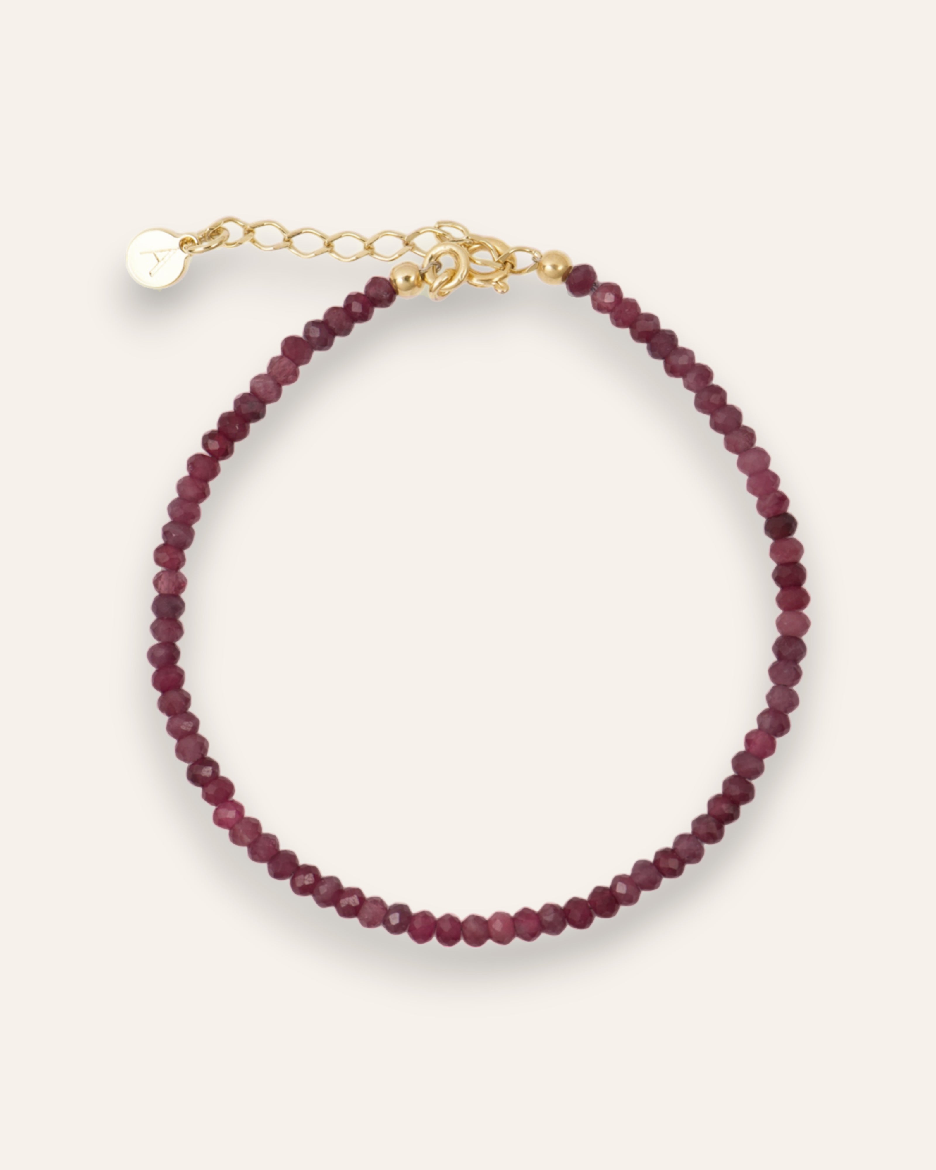 Cléo Multi-Stone Bracelet Gold Plated and Pink Tourmaline 24k Gold Plated / Rose Tourmaline