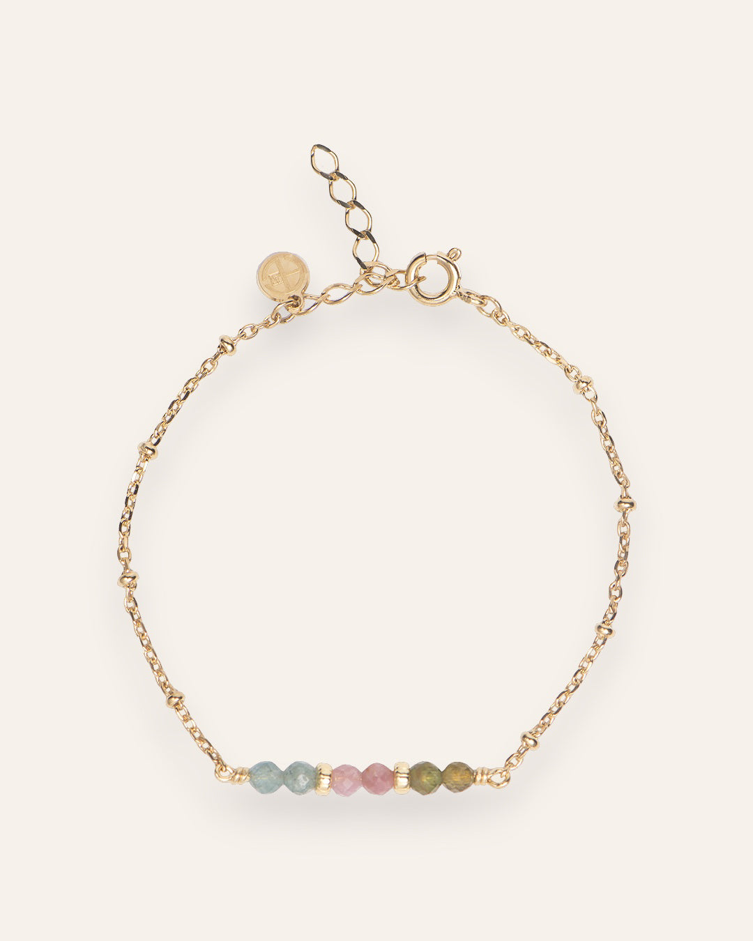 Hanna Multi Gemstone Bracelet 18k Gold Plated / Tourmaline
