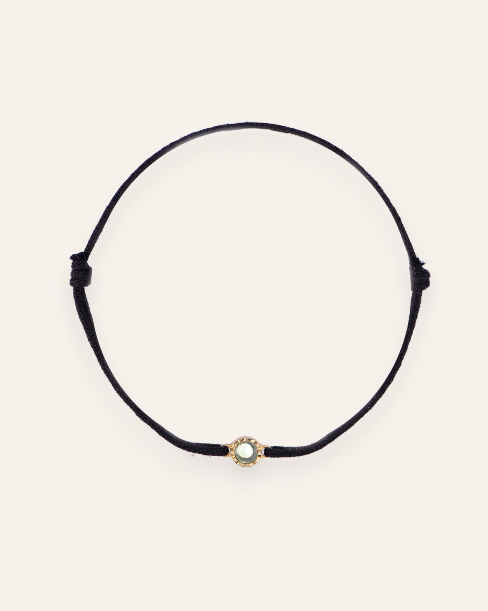 Solitär Geburtsstein Dezember Kordelarmband 18k Vergoldet / Blauer Topas