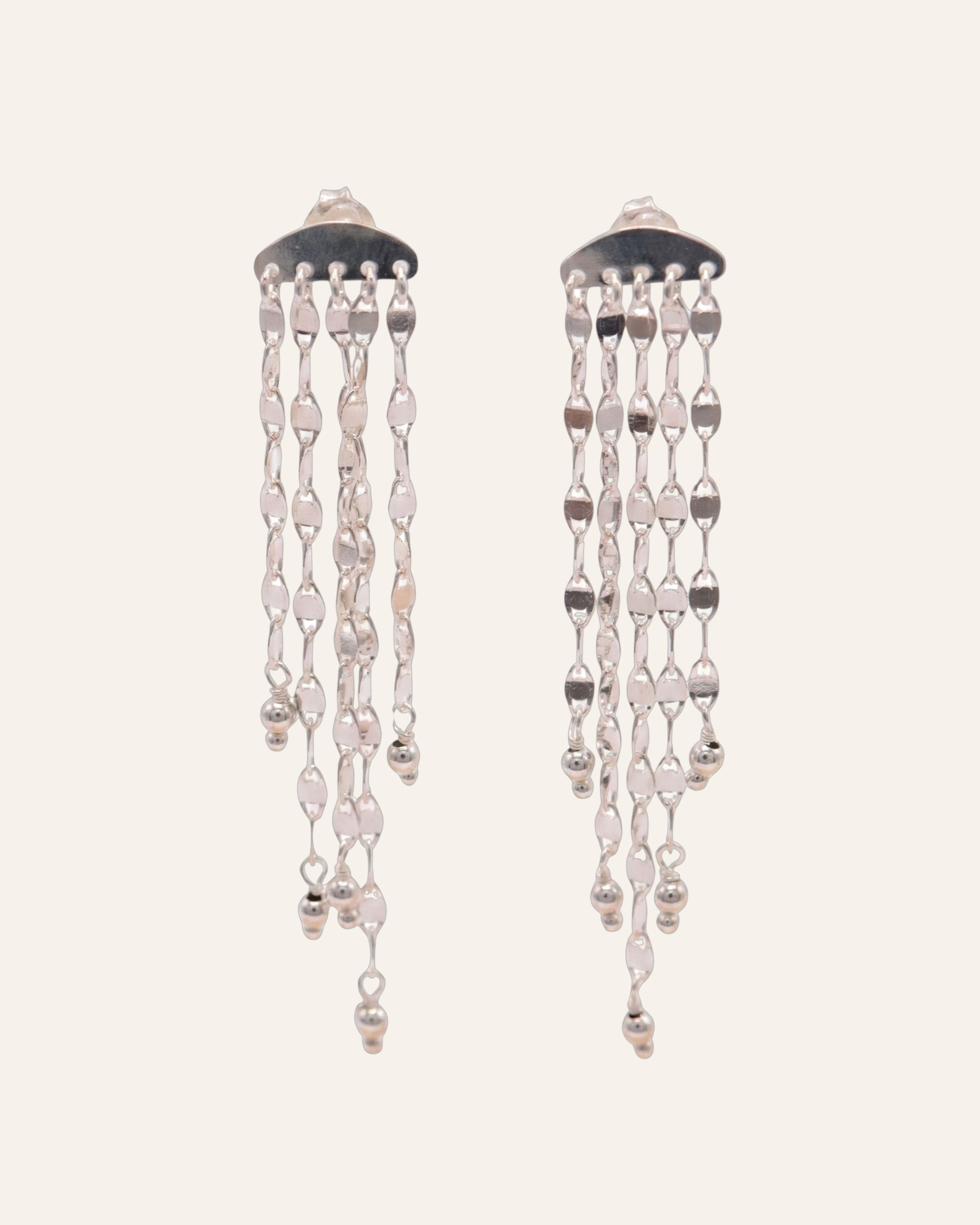 Boucles d'oreilles Multi Chaînes Sol Argent massif 925