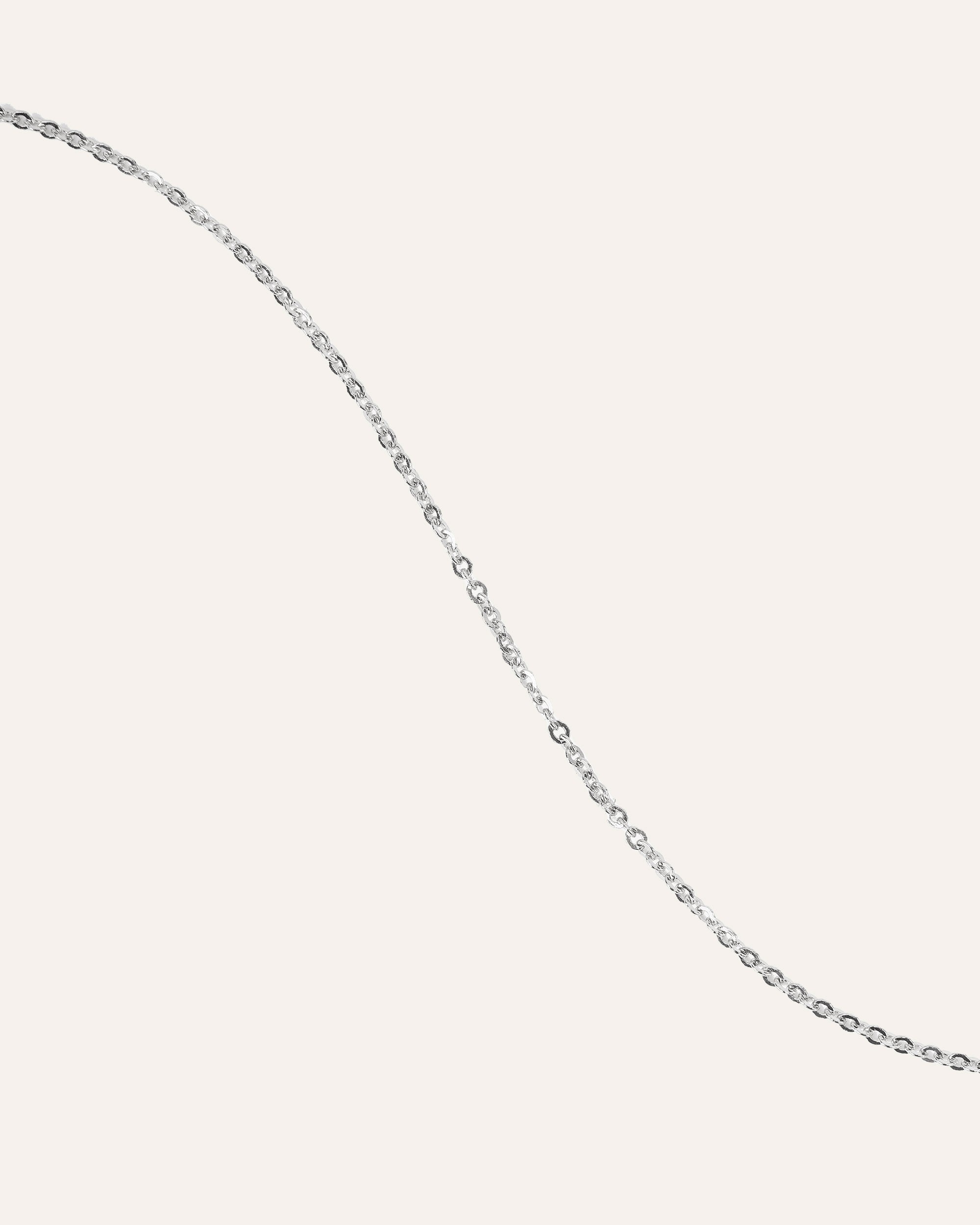 Long Cable Chain Necklace Sterling Silver