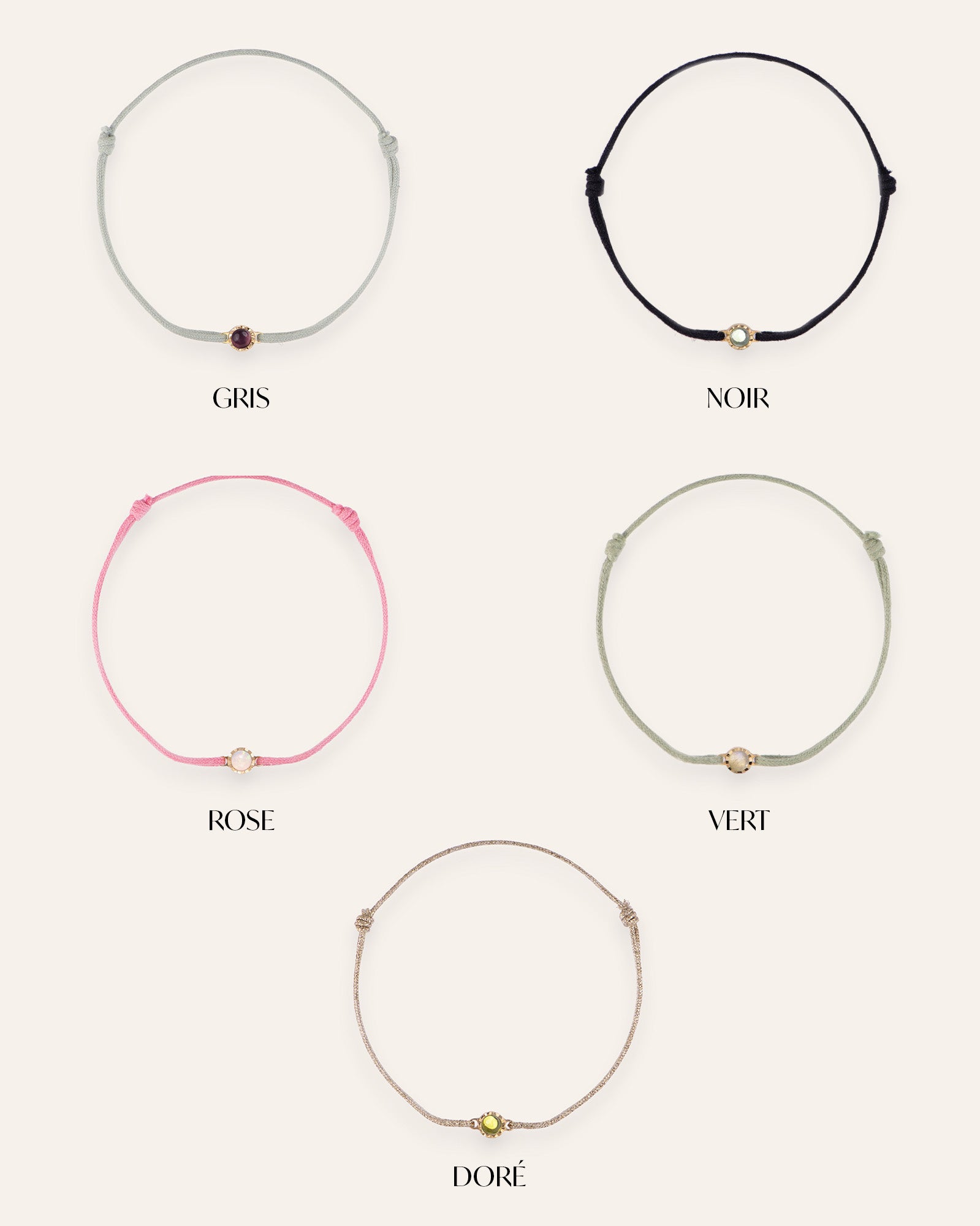 Bracelet Cordon Solitaire