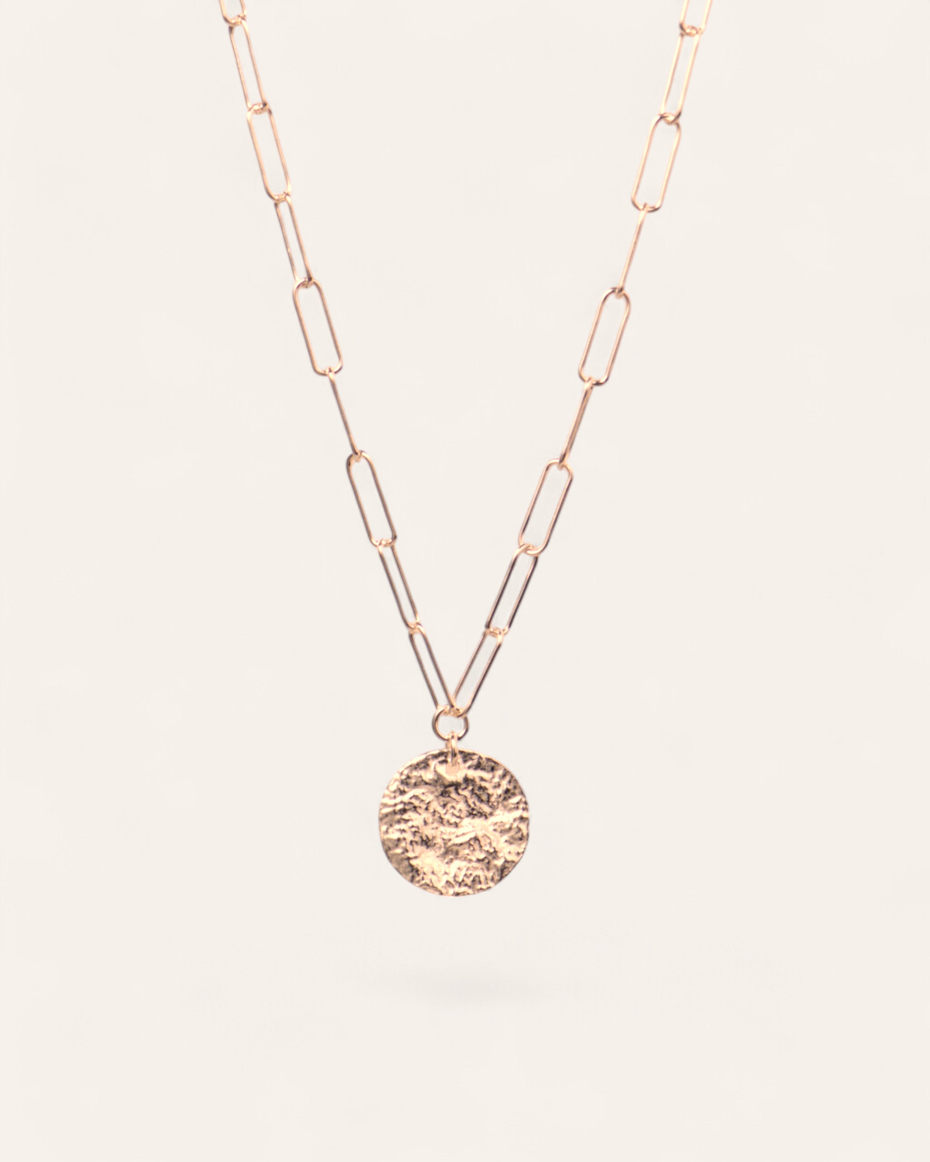 Collier Chaîne Rectangle Dana Doré à l'Or Fin 24ct