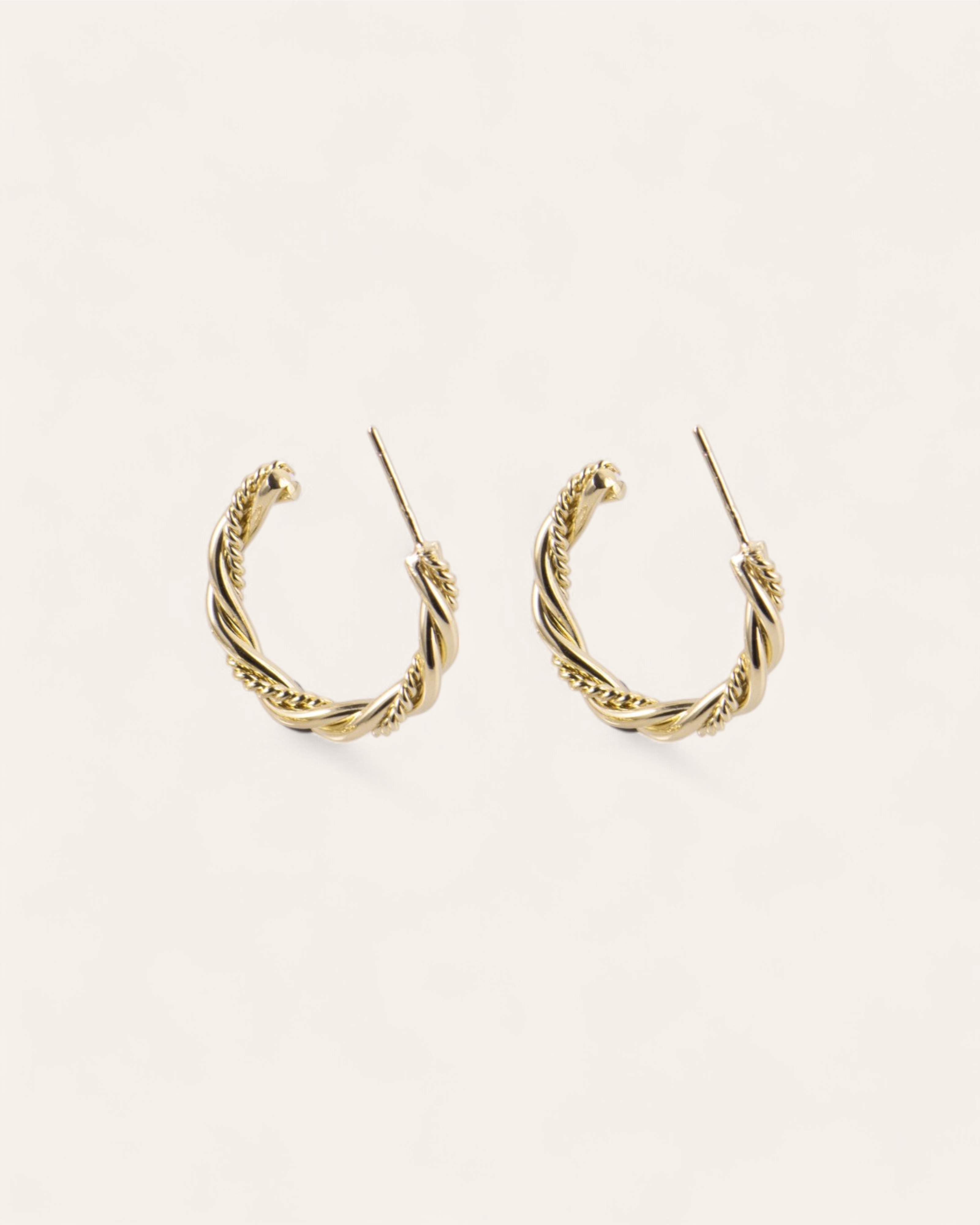 Créoles Torsadées Laurane Plaqué Or 18ct