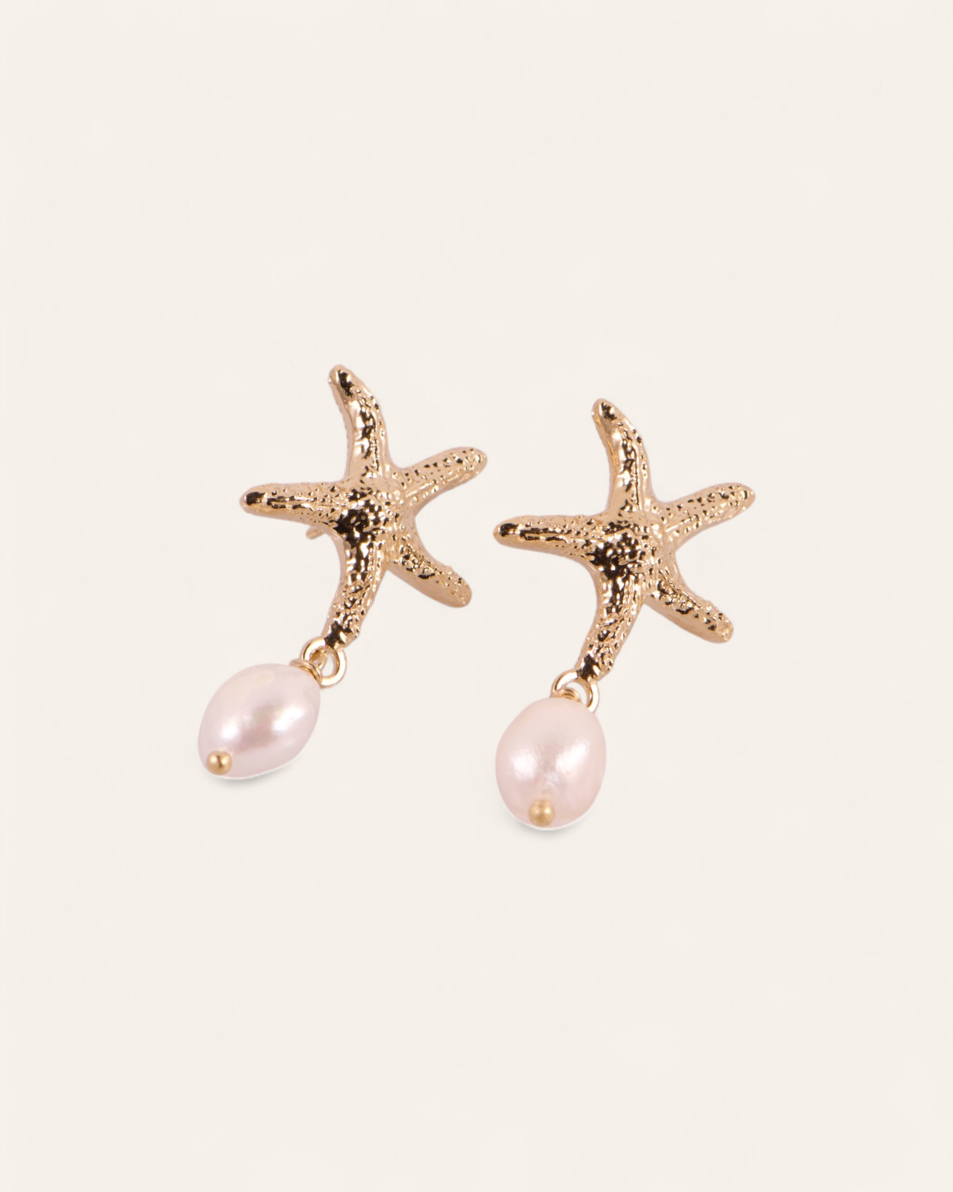 Boucles d'oreilles Étoile Naïade Plaqué Or 18ct / Perle