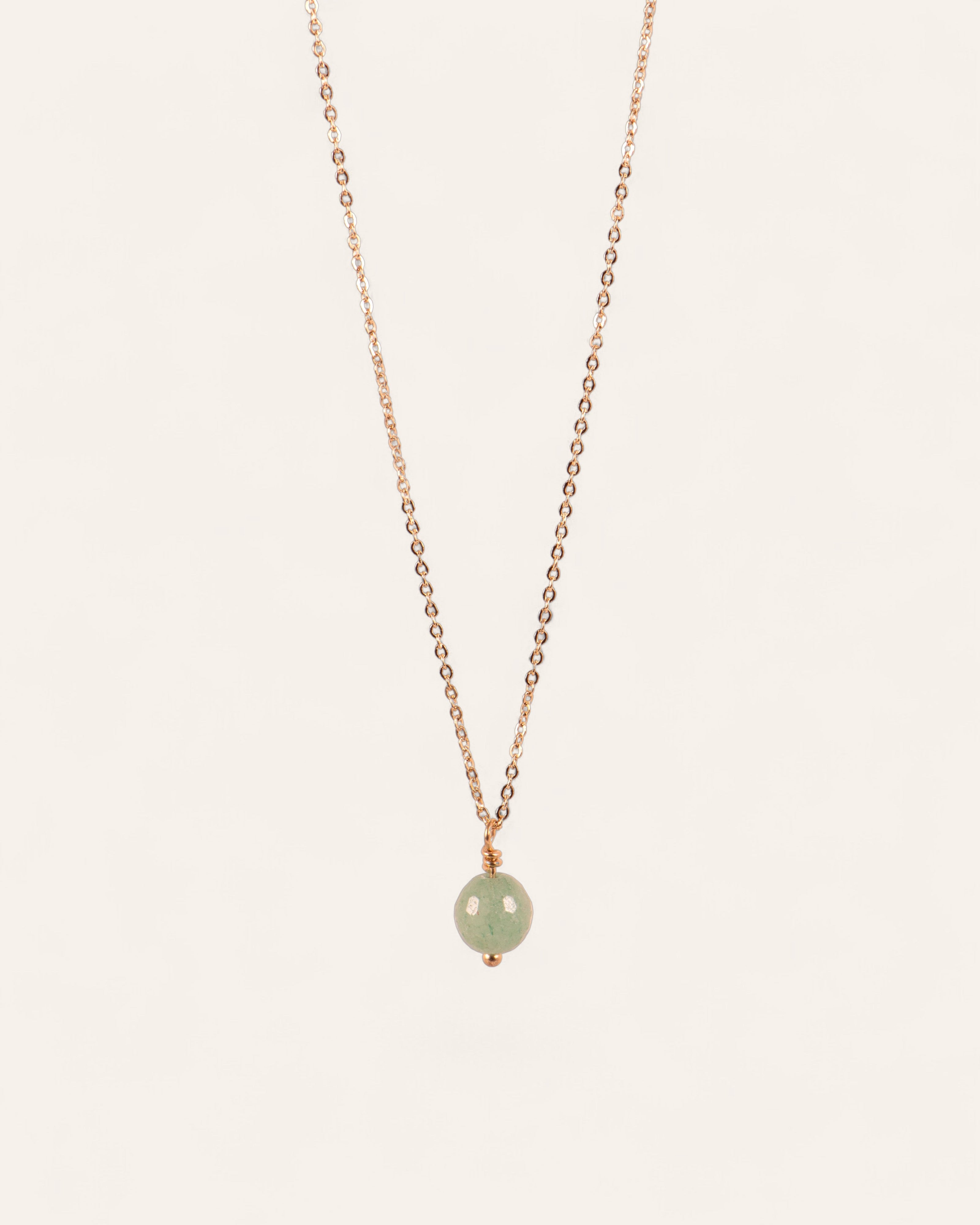 Collier Nina Doré à l'Or Fin 24ct / Aventurine