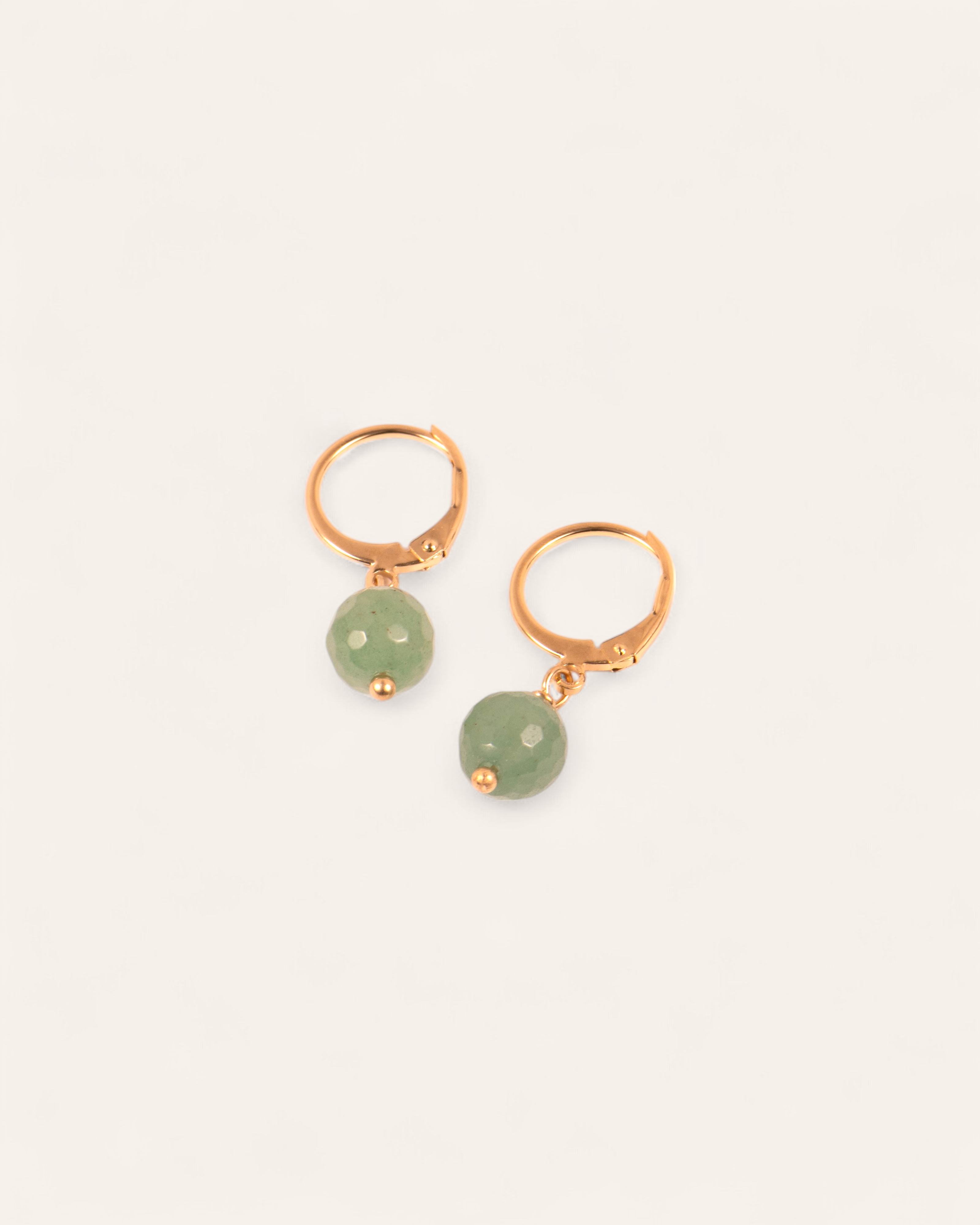 Boucles d'oreilles Nina Doré à l'Or Fin 24ct / Aventurine
