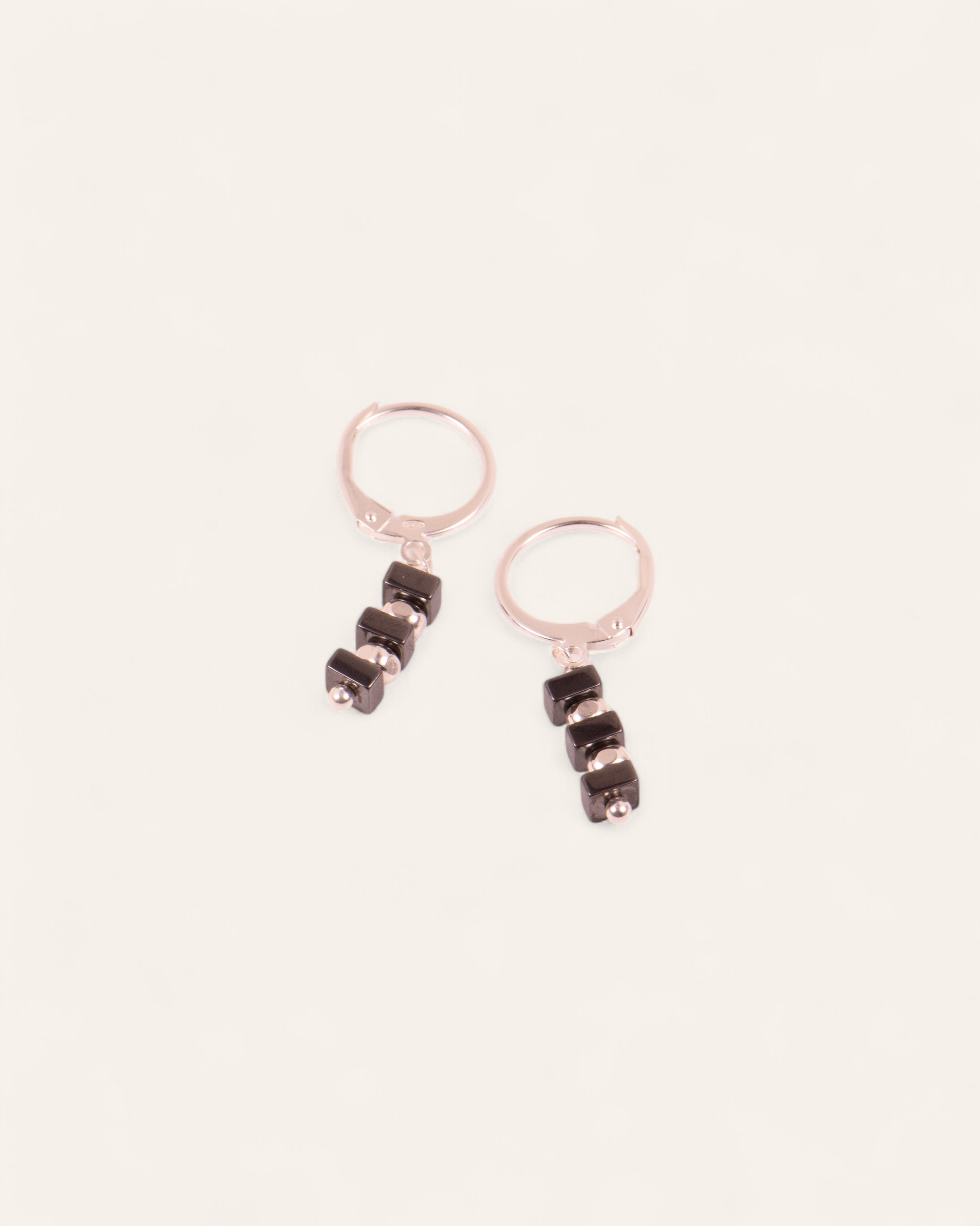Boucles d'oreilles Kora Argent 925 / Hématite