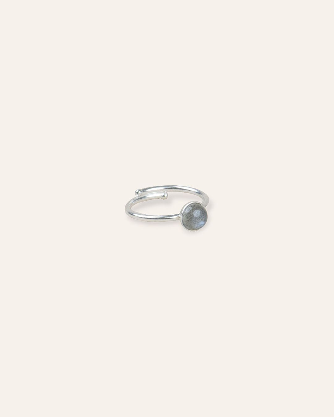 Anillo Fino Cloe Plata de Ley 925 / Labradorita