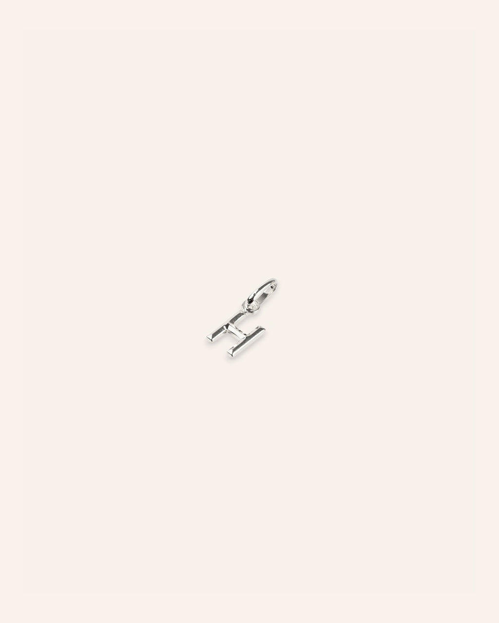 Pendentif Lettre H En Argent 925 Rhodié – Bijou Initiale Élégant Pour Femme, Homme Ou Enfant