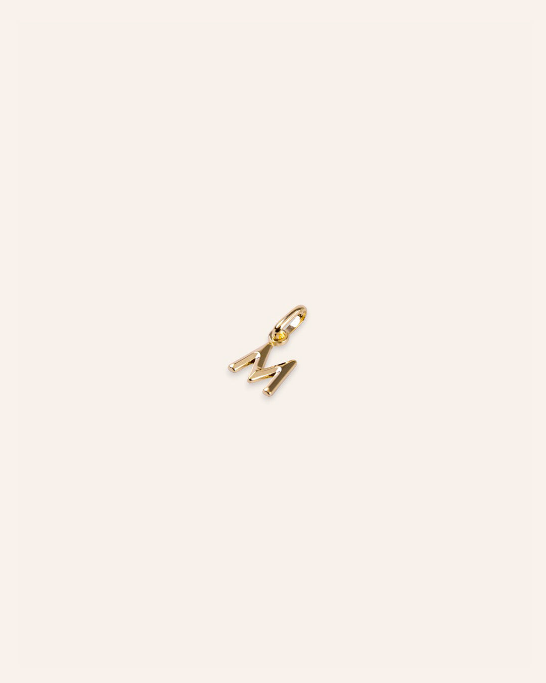 Pendentif Lettre M Plaqué Or 18ct