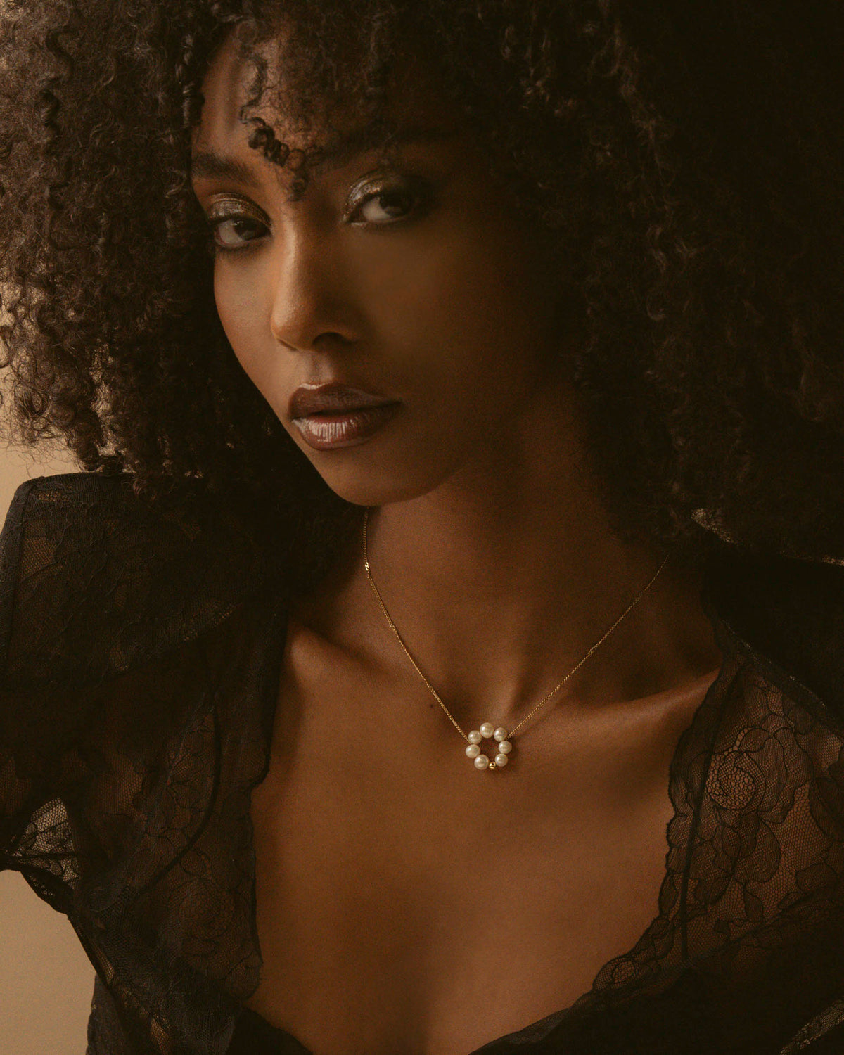 Collier Médaille Perle Julia Plaqué or • AGLAIA