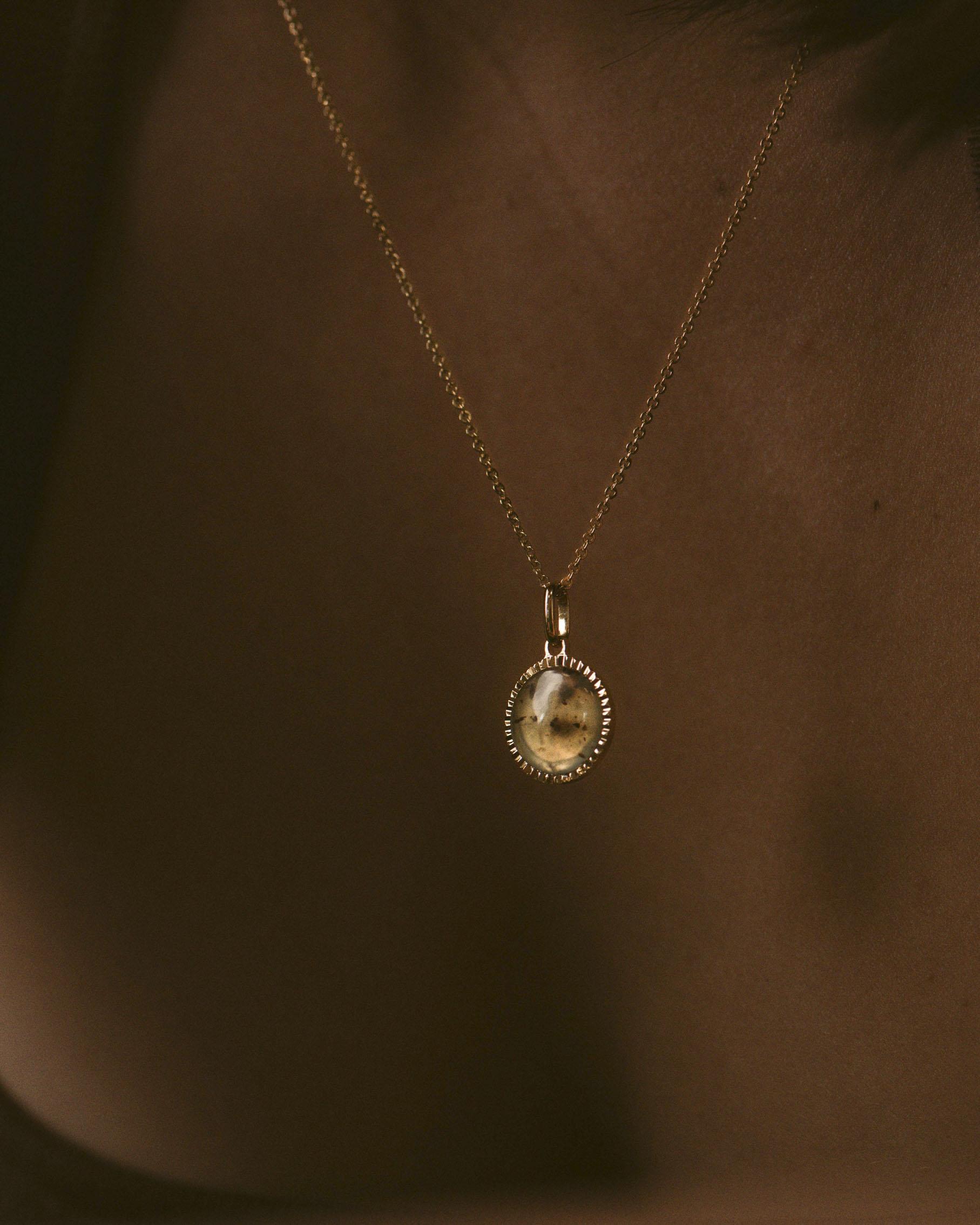 Pasithéa gold and aquaprase necklace