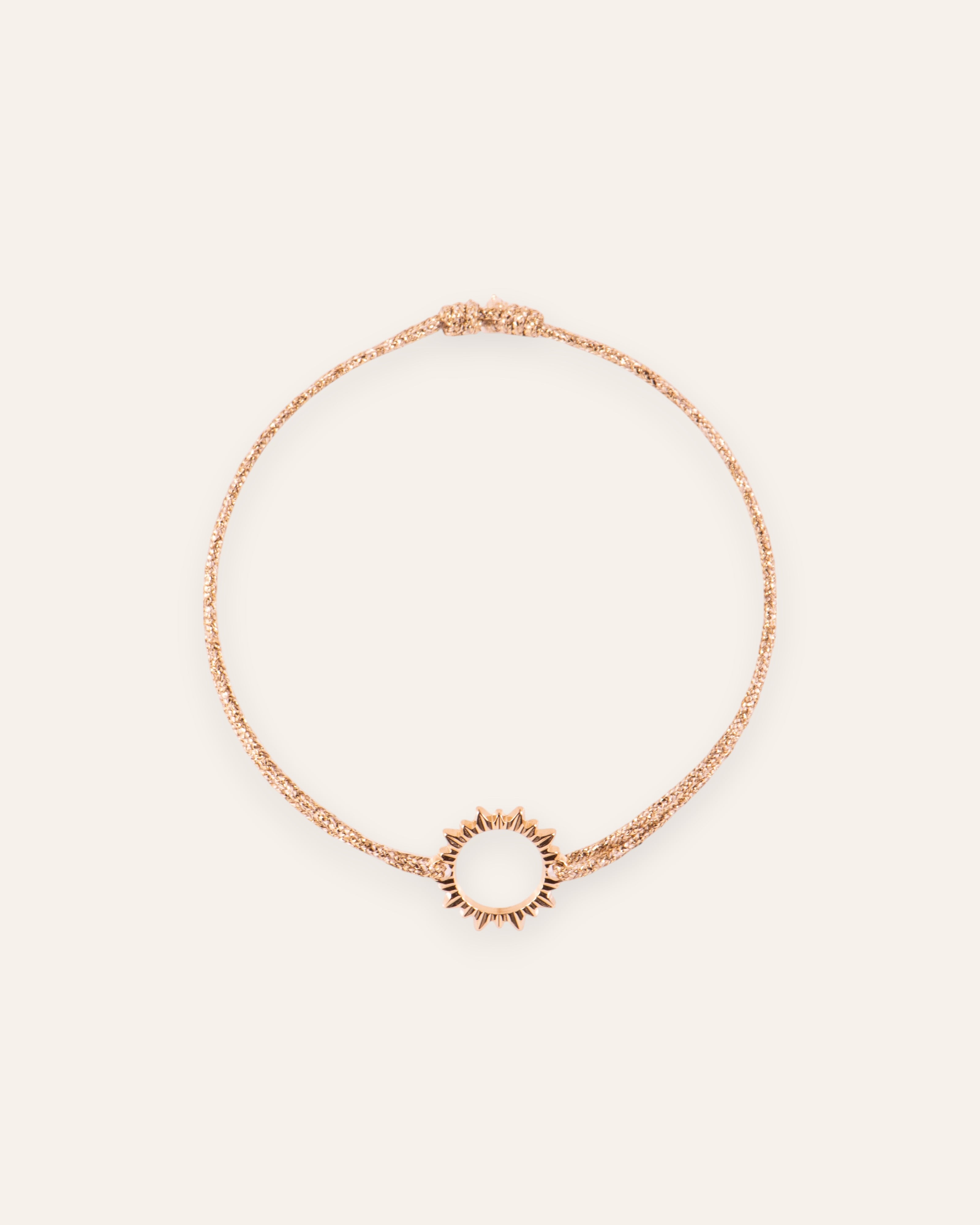 Bracelet Cordon Lumineux Doré à l'Or Fin 24ct