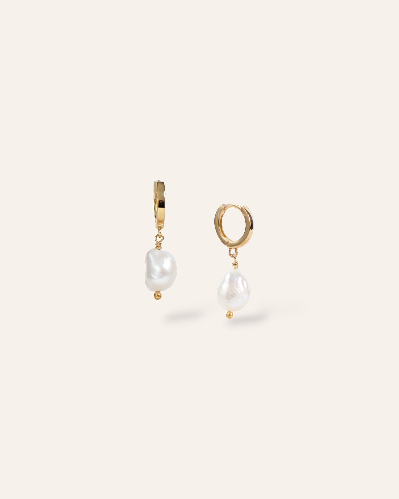 Boucles d'oreilles Dormeuses Anna Plaqué Or 18ct / Perle