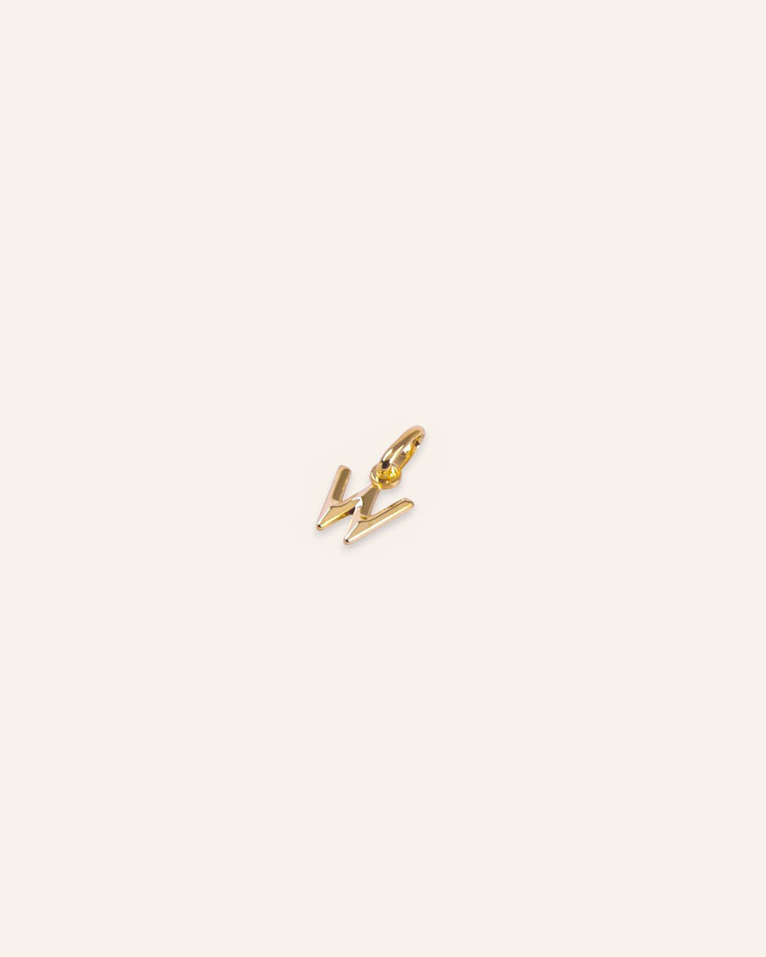 Pendentif Lettre W Plaqué Or 18ct