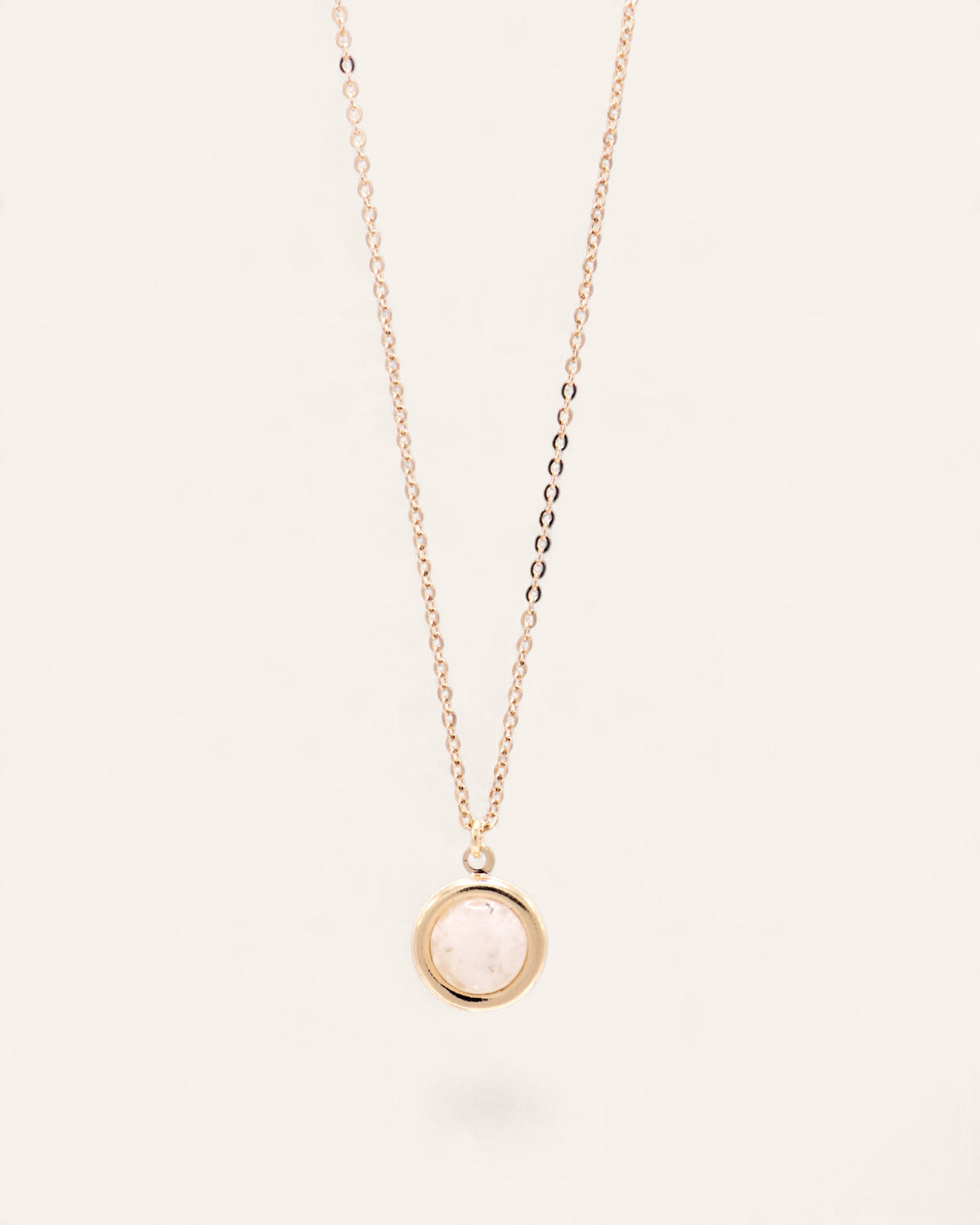 Collier Bretta Doré à l'Or Fin 24ct / Pierre de Lune