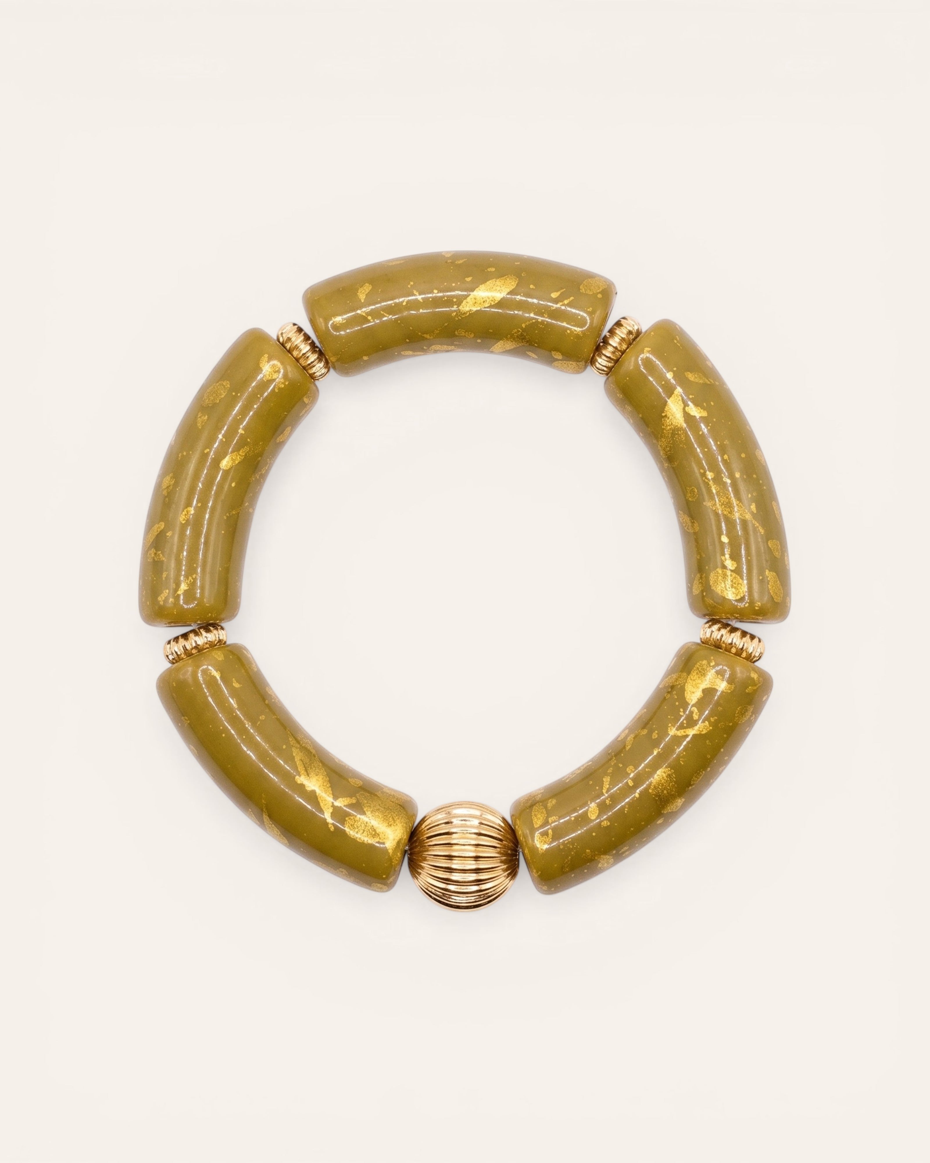 Bracelet Élastique Résine Lilly Vert