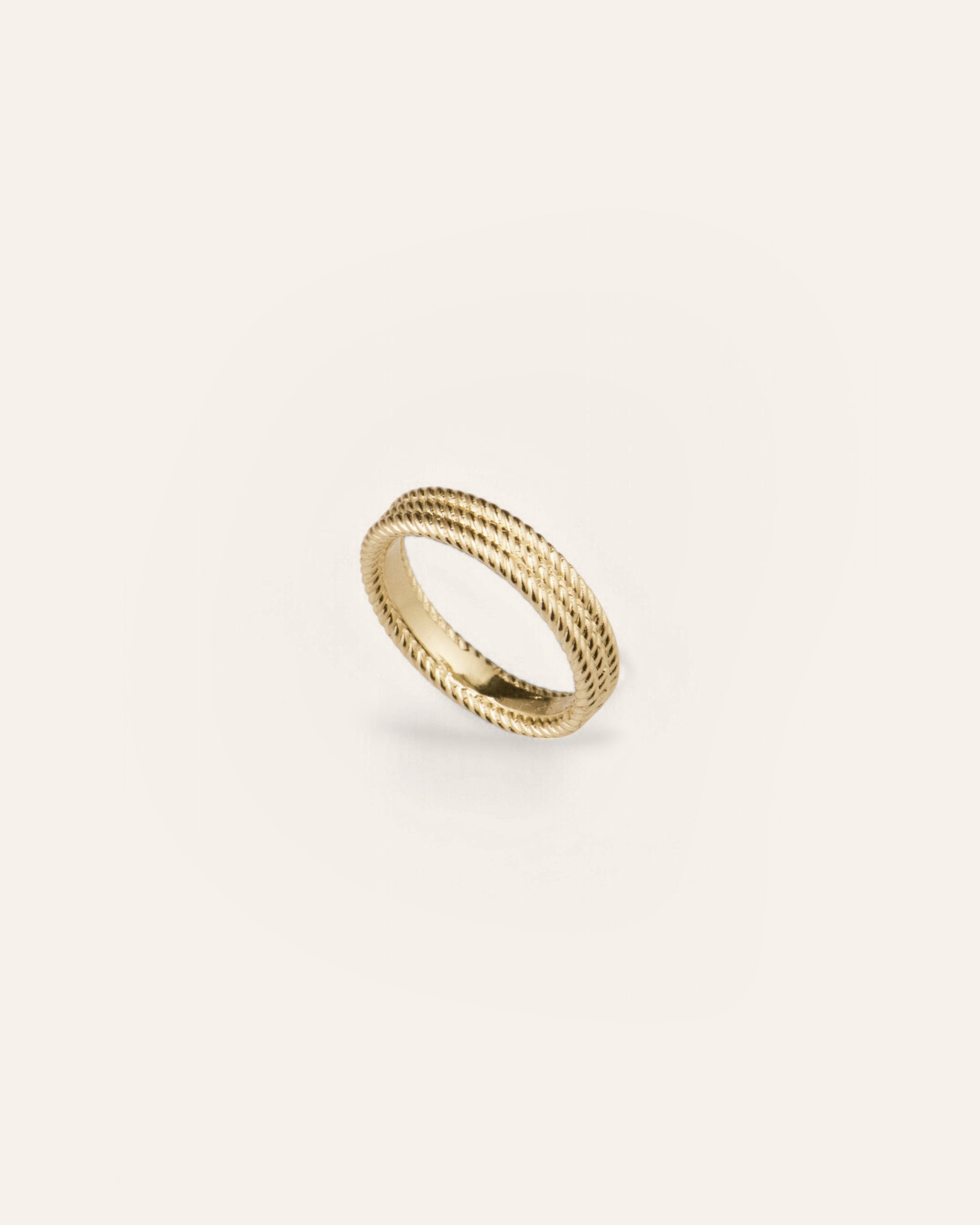 Bague Torsadée Charlotte Plaqué Or 18ct