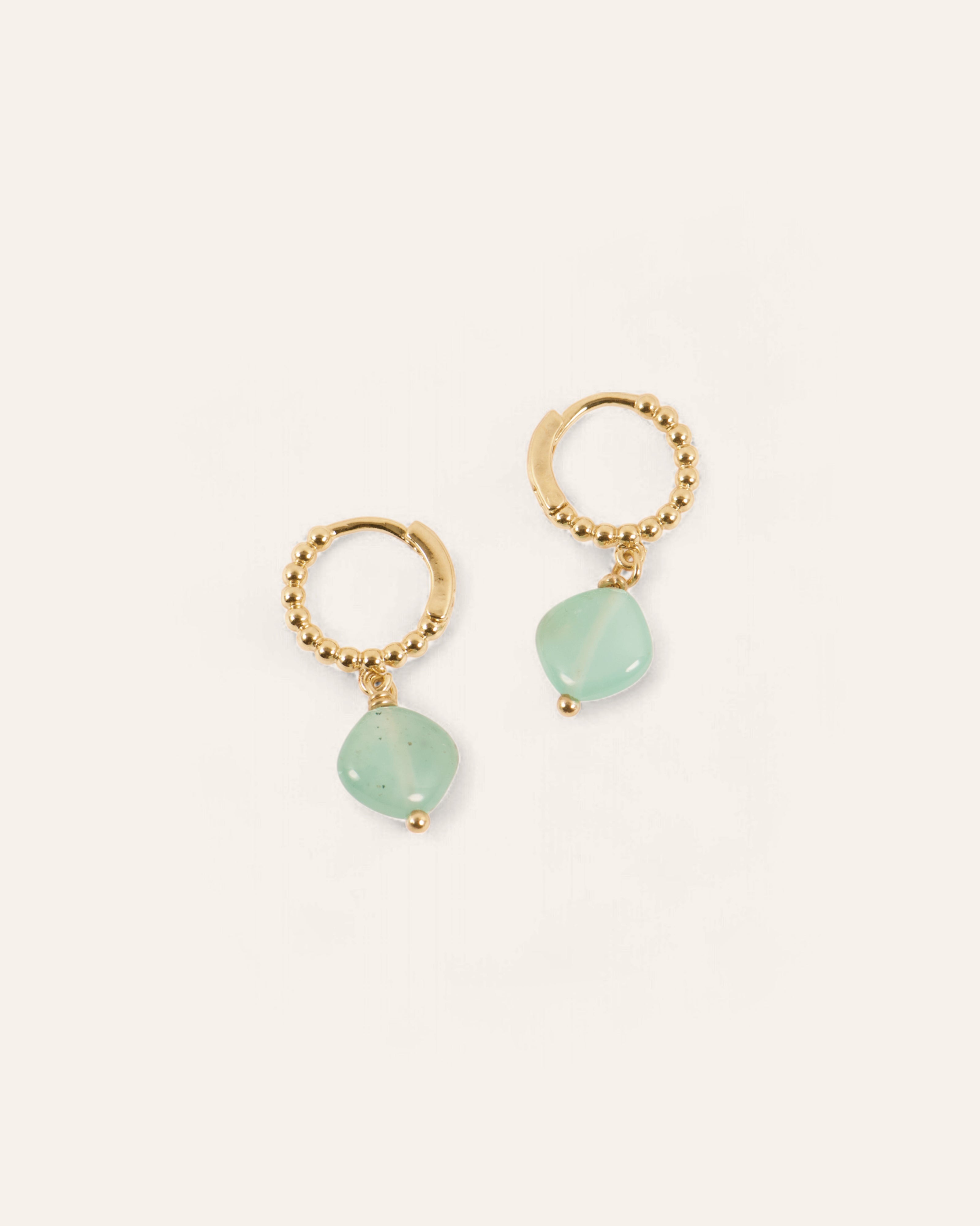 Boucles d'oreilles Dormeuses Cassendra Doré à l'Or Fin 24ct / Aquaprase