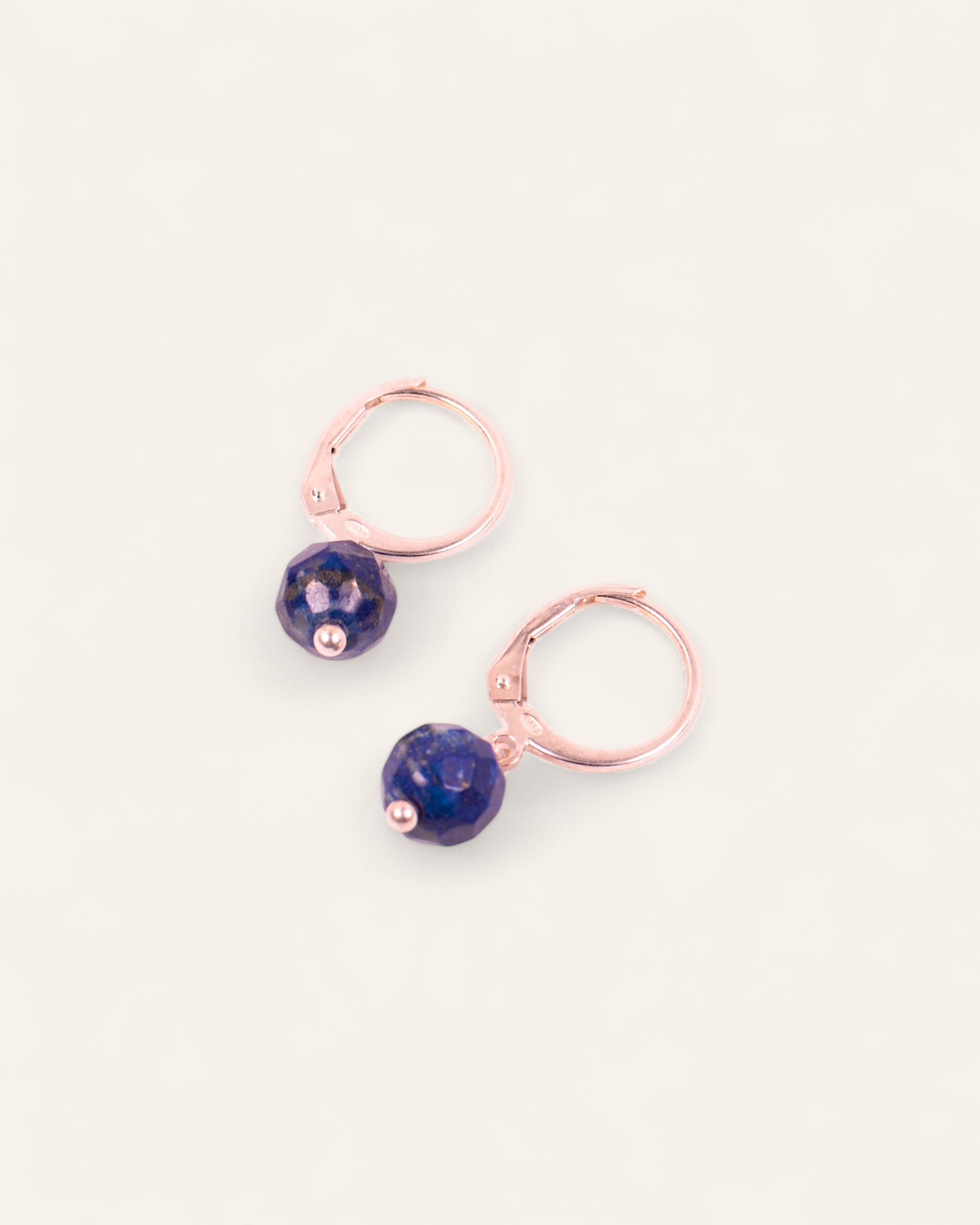 Boucles d'oreilles Dormeuses Nina Argent 925 / Lapis Lazuli