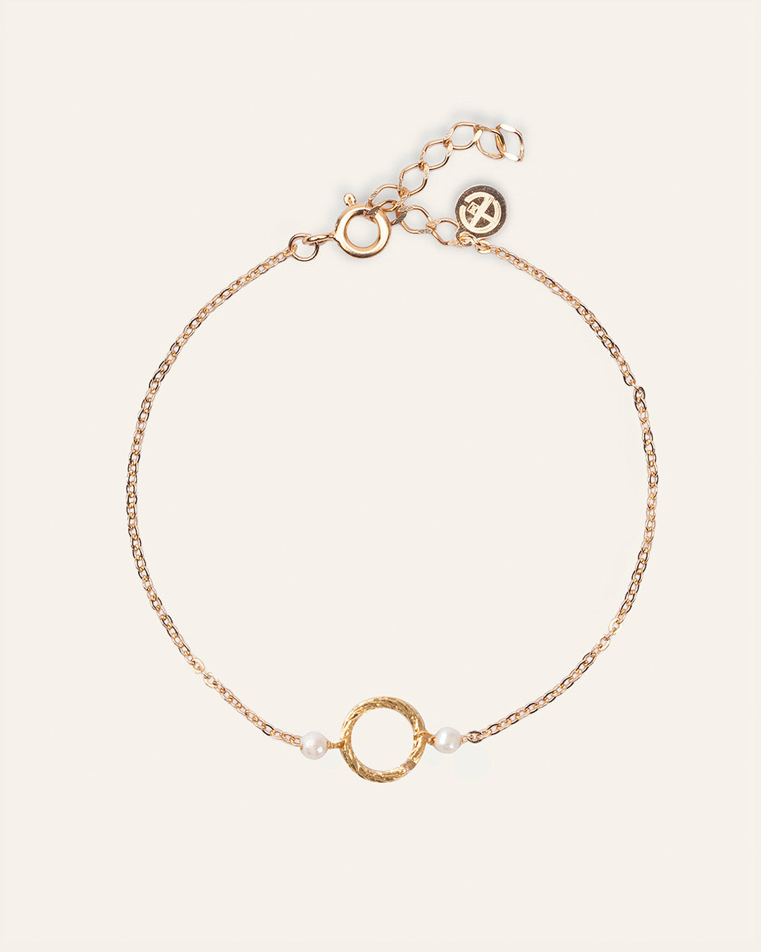 Bracelet Petit Anneau Alice Plaqué Or 18ct / Perle