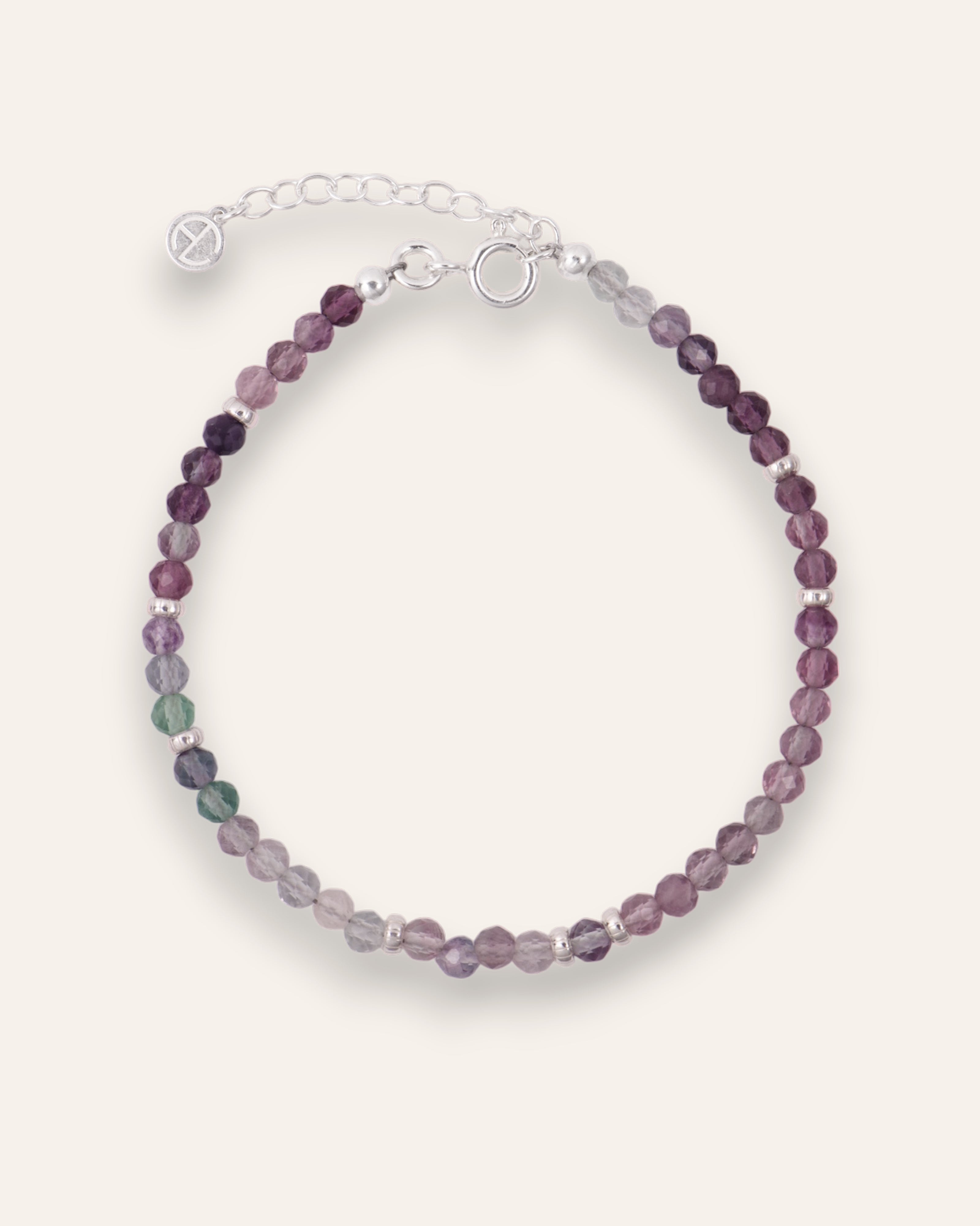 Bracelet Multi-Pierres Cléo Argent 925 et Fluorite Argent 925 / Fluorite