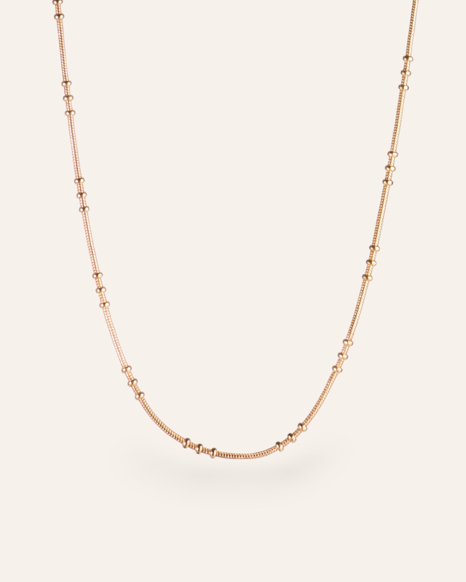 Collier Chaîne Boule Fine Louise Doré à l'Or Fin 24ct