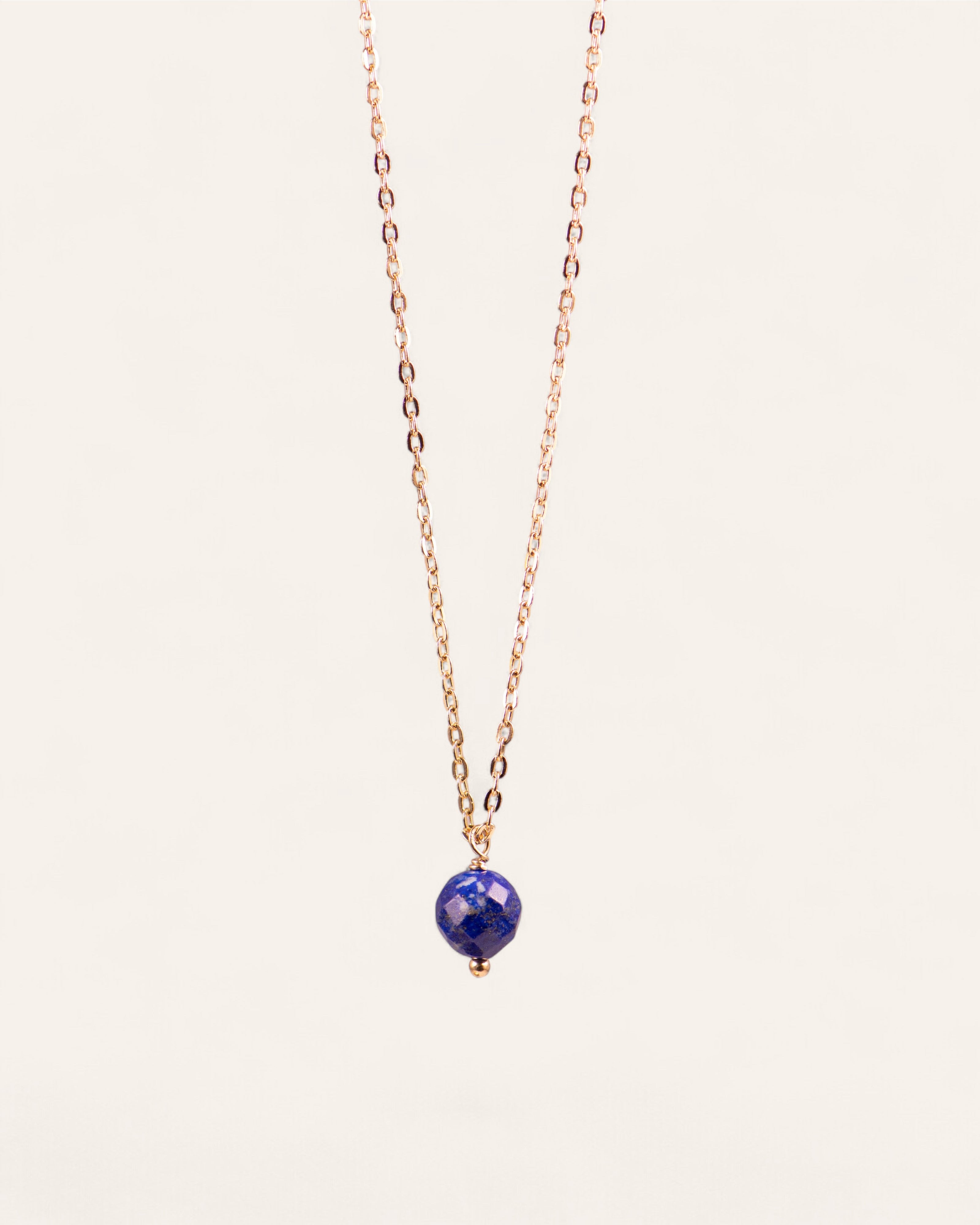Collier Fin Nina Doré à l'Or Fin 24ct / Lapis Lazuli