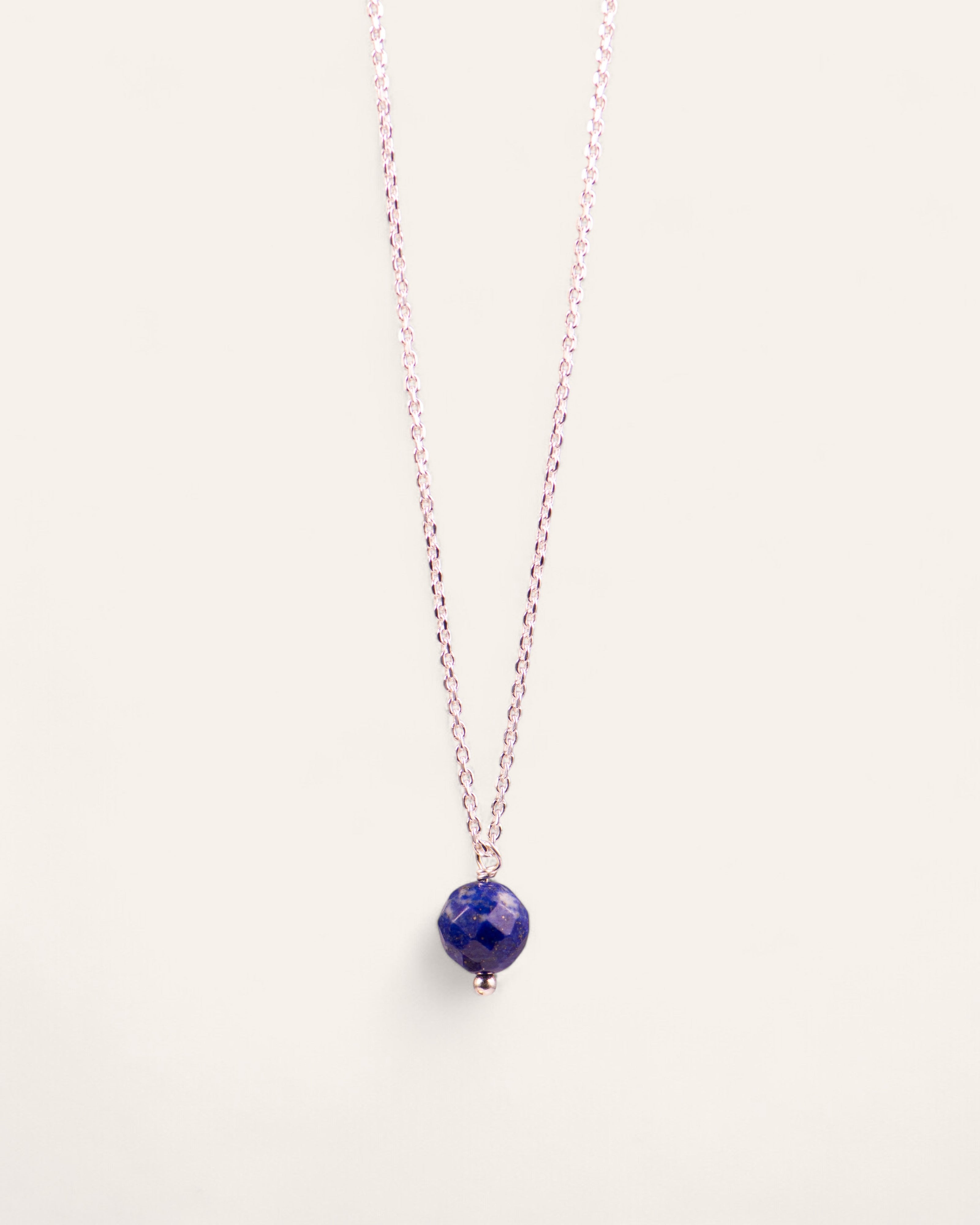 Collier Fin Nina Argent 925 / Lapis Lazuli