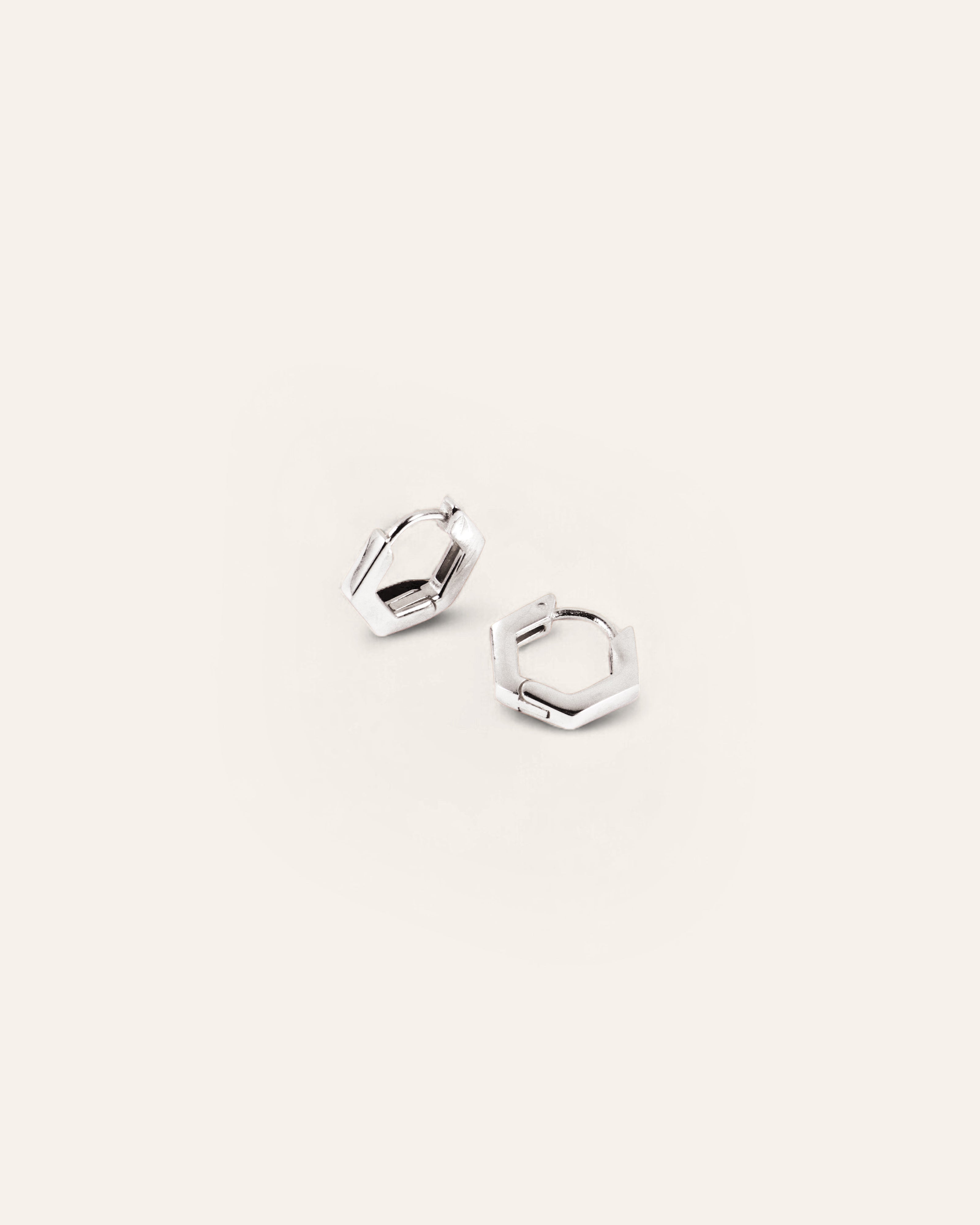 Petites Dormeuses Hexagonales Josefa Argent 925