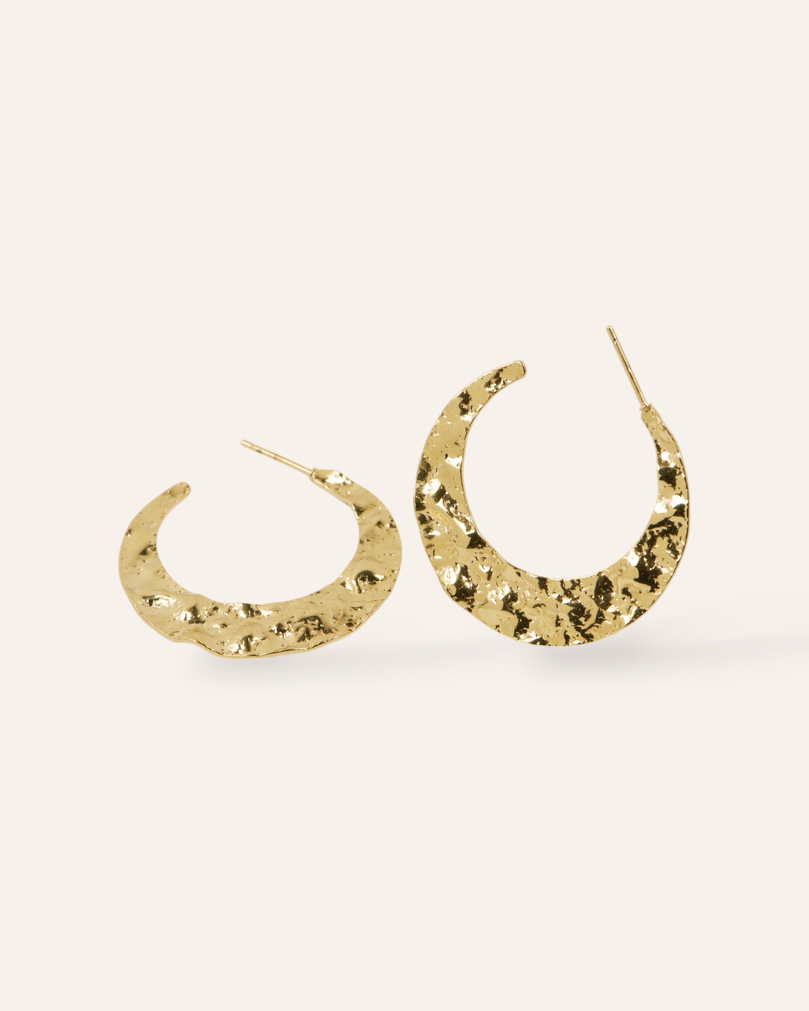 Créoles Lune Vicky Doré à l'Or Fin 24ct