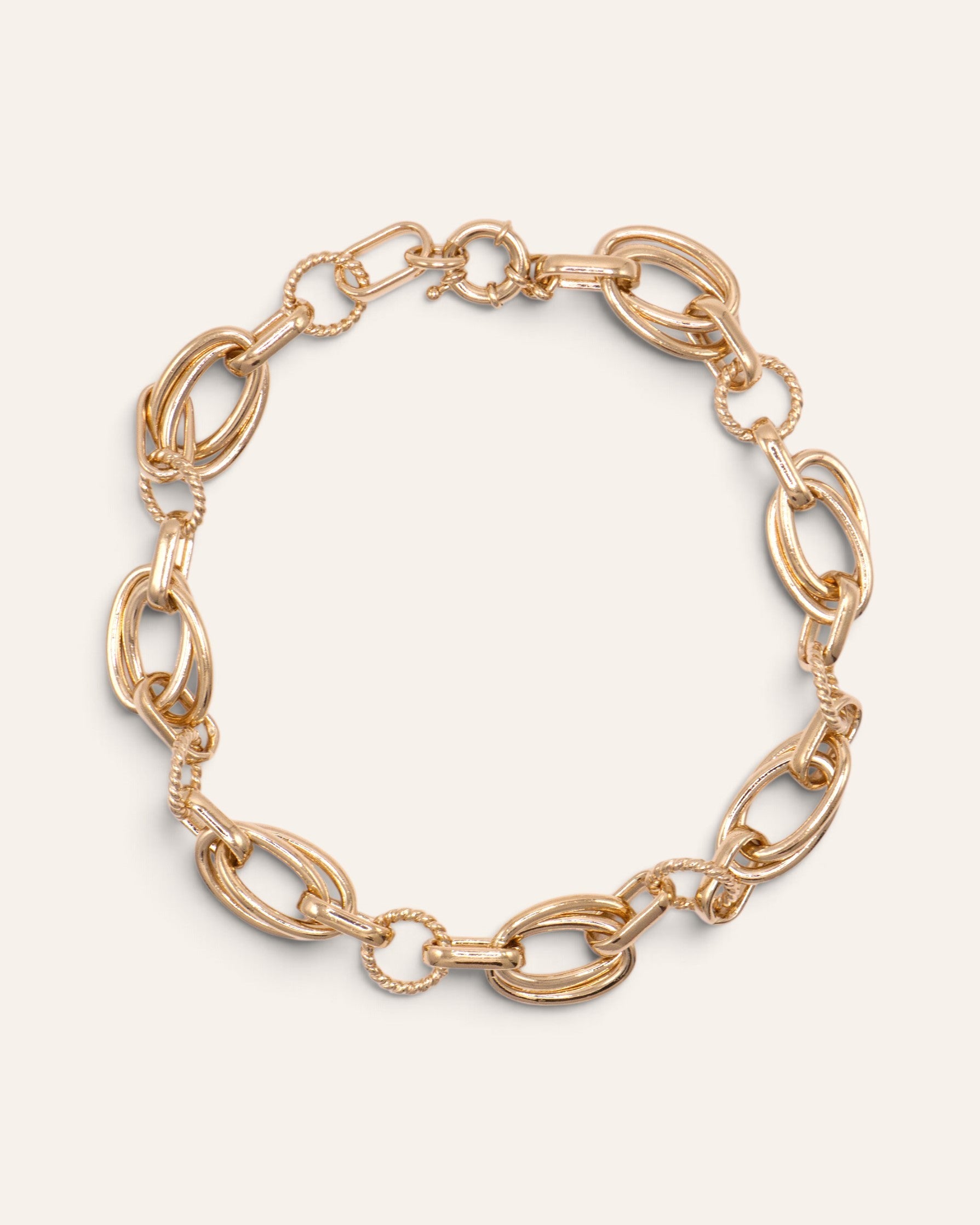 Collier Gros Maillons Lou Doré à l'Or Fin 24ct