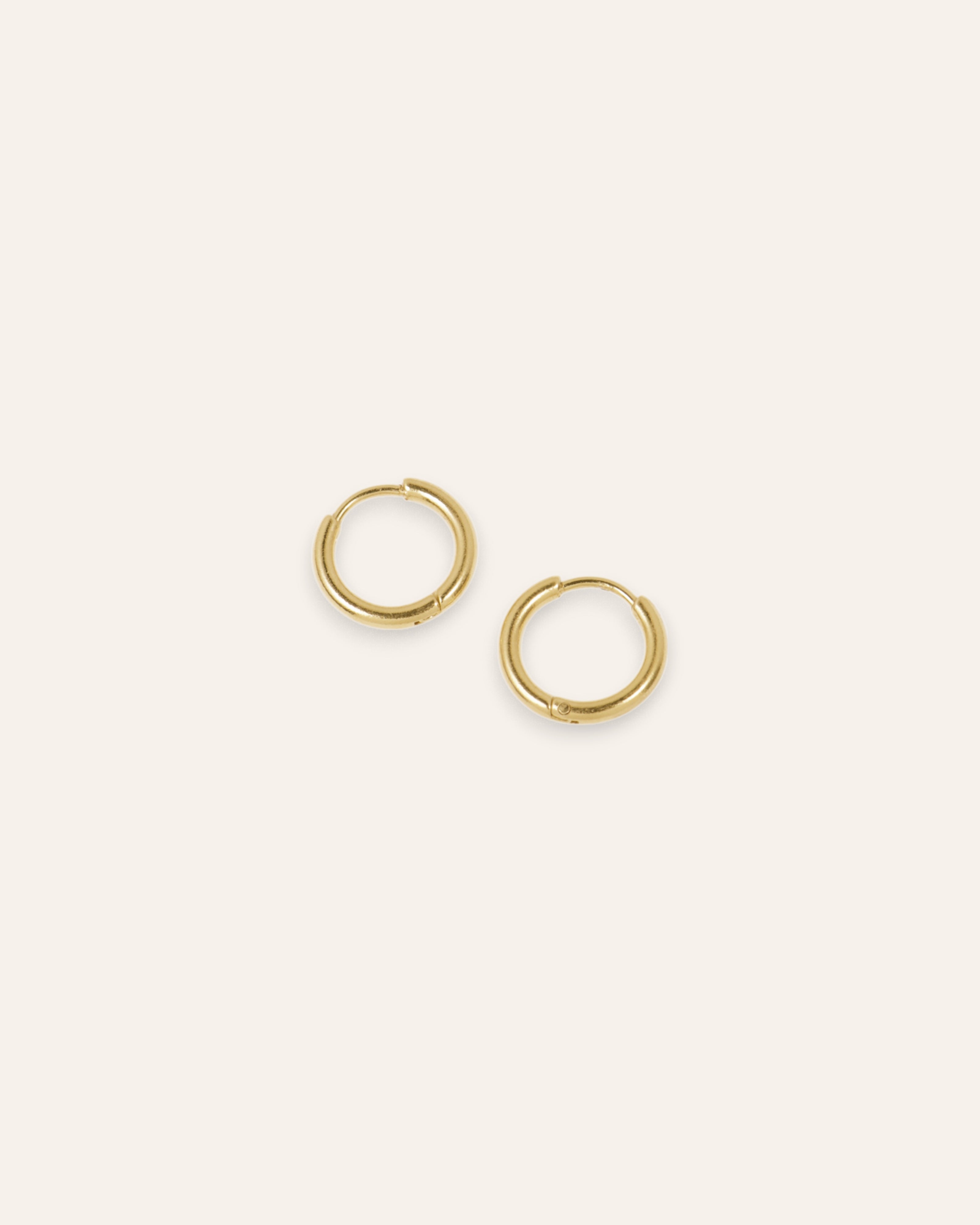 Mini-Créoles Rondes Tilda Doré à l'Or Fin 24ct