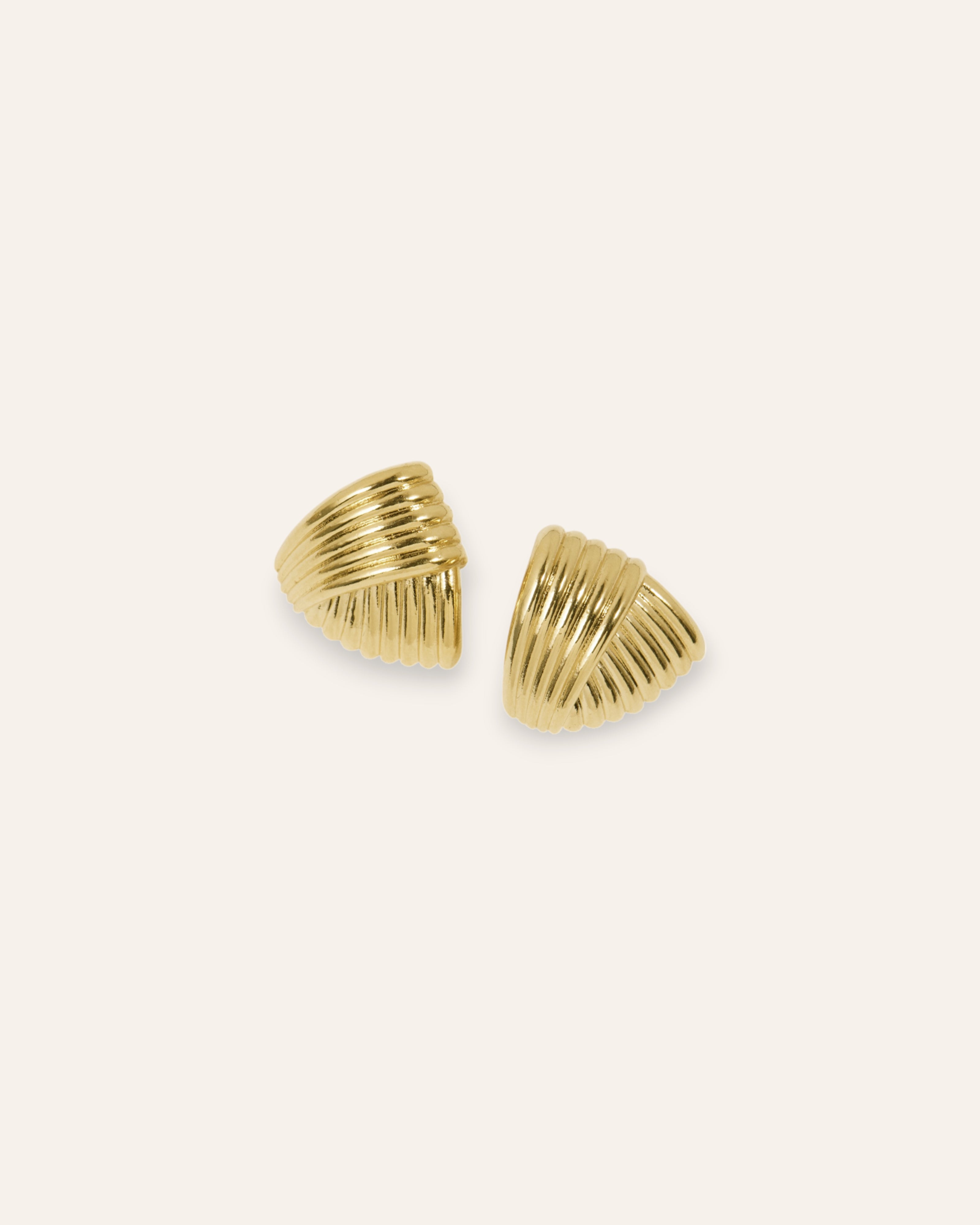 Boucles d'oreilles Triangle Scarlett Doré à l'Or Fin 24ct