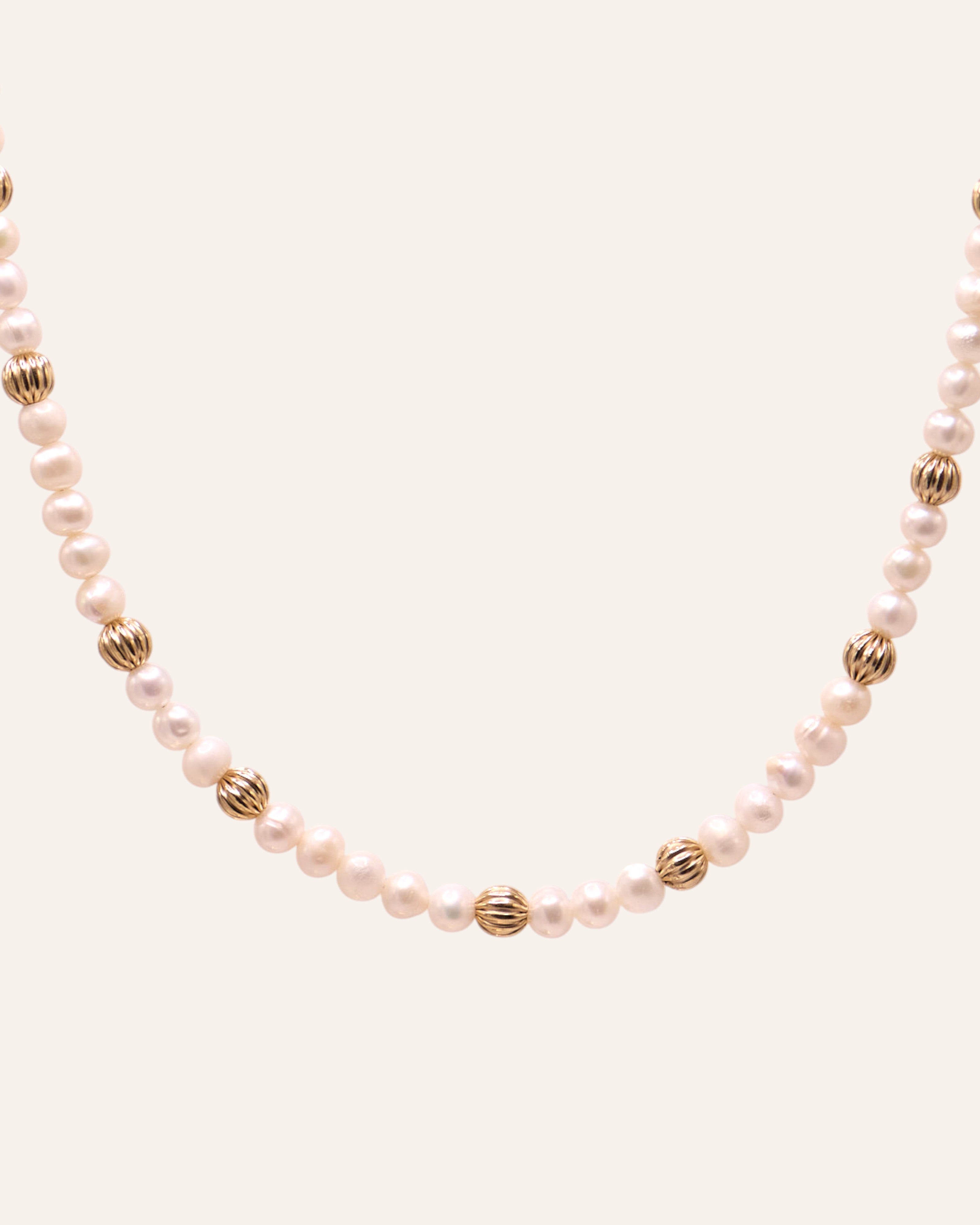 Collier en Perles Flora Doré à l'Or Fin 24ct / Perle
