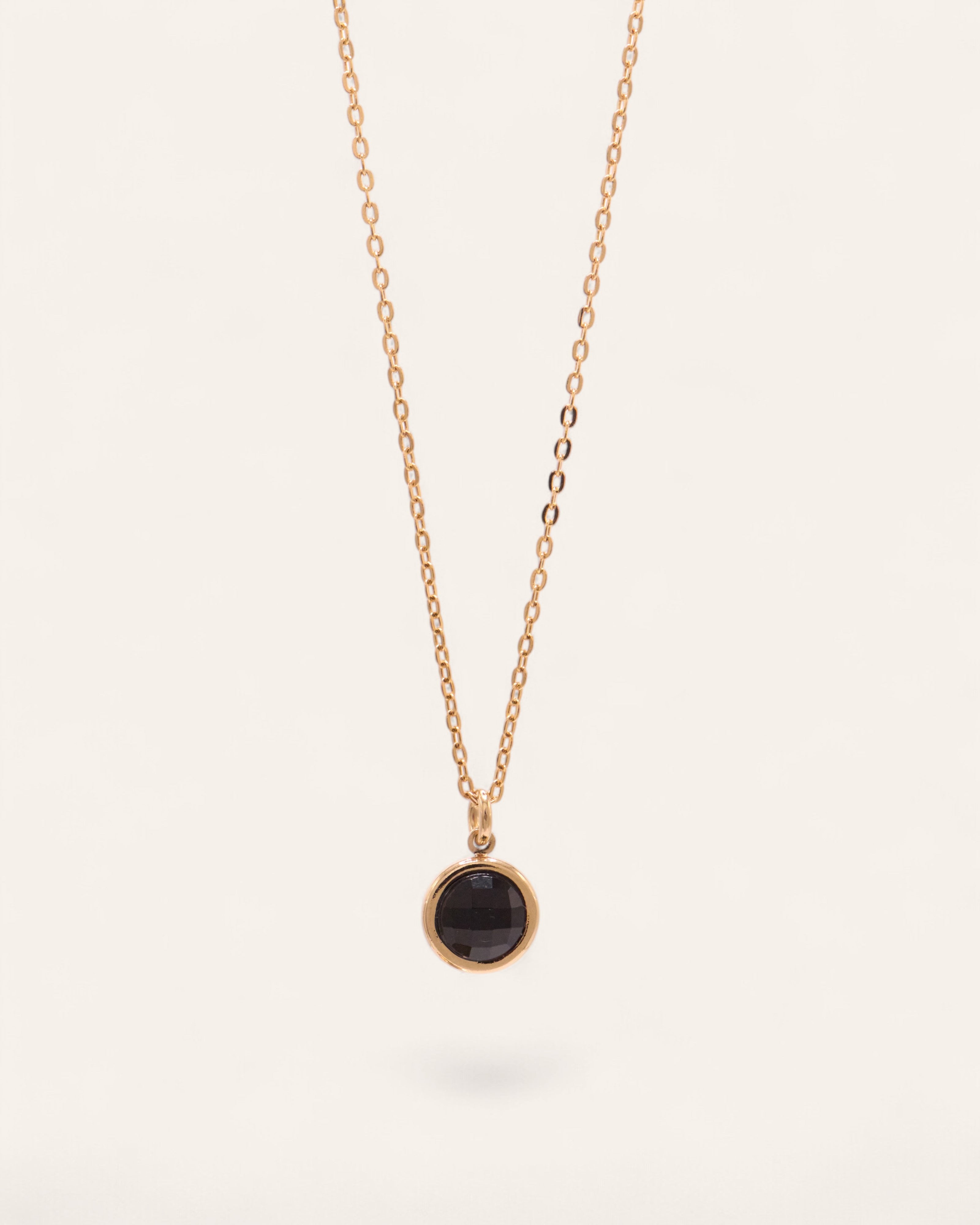 Collier Bretta Doré à l'Or Fin 24ct / Onyx