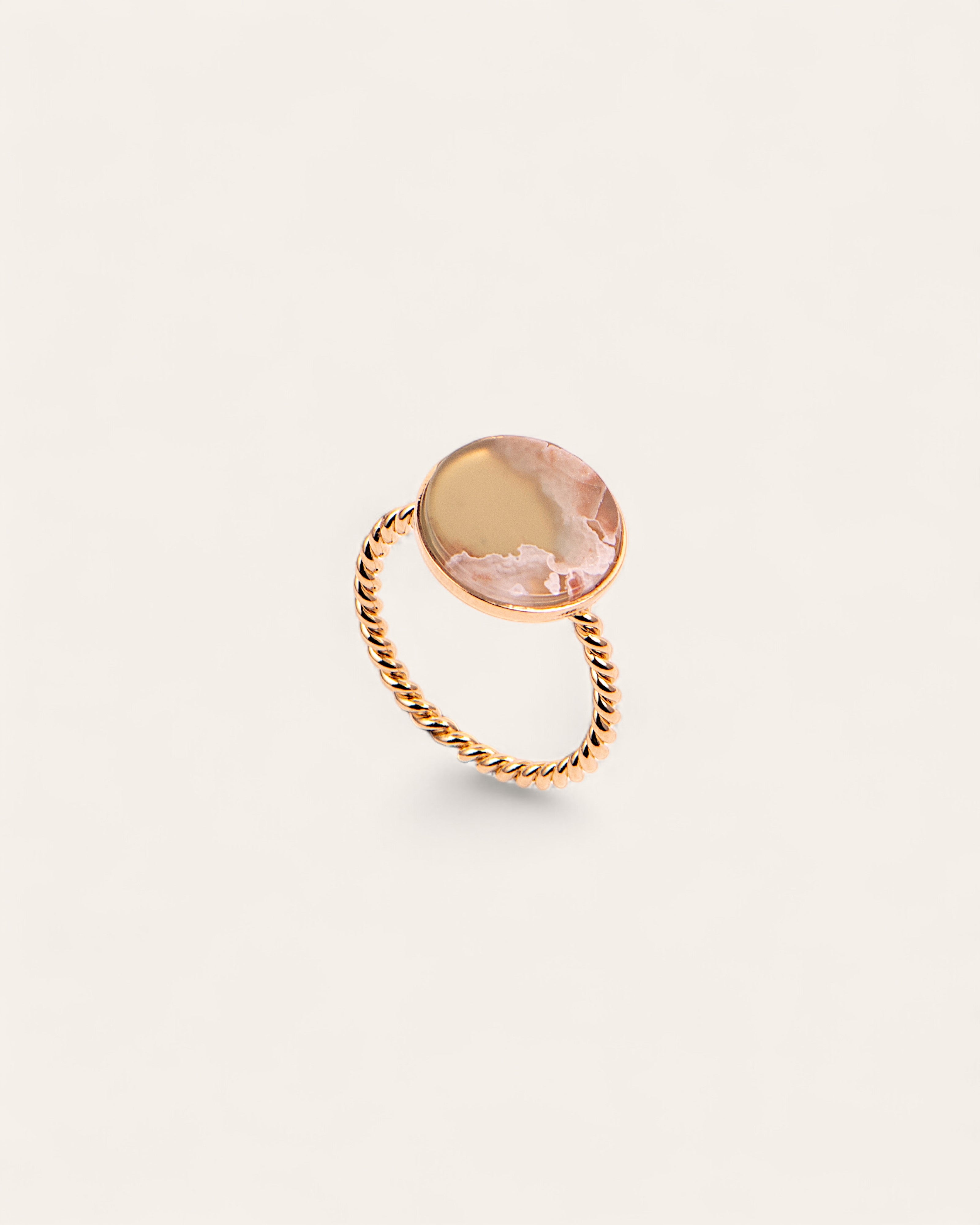 Bague Fine Leo Plaqué Or 18ct / Aquaprase