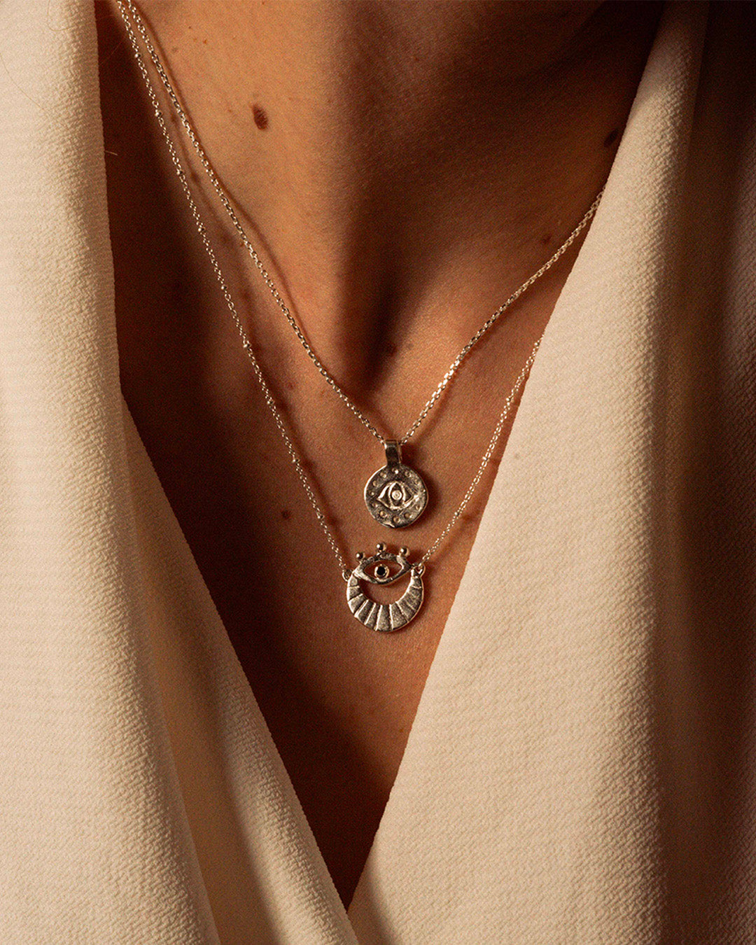 Zahara silver necklace