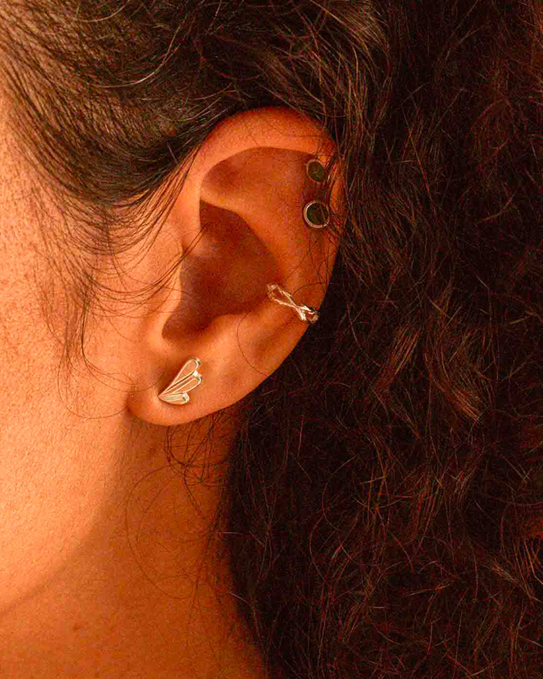 Daisy silver earrings