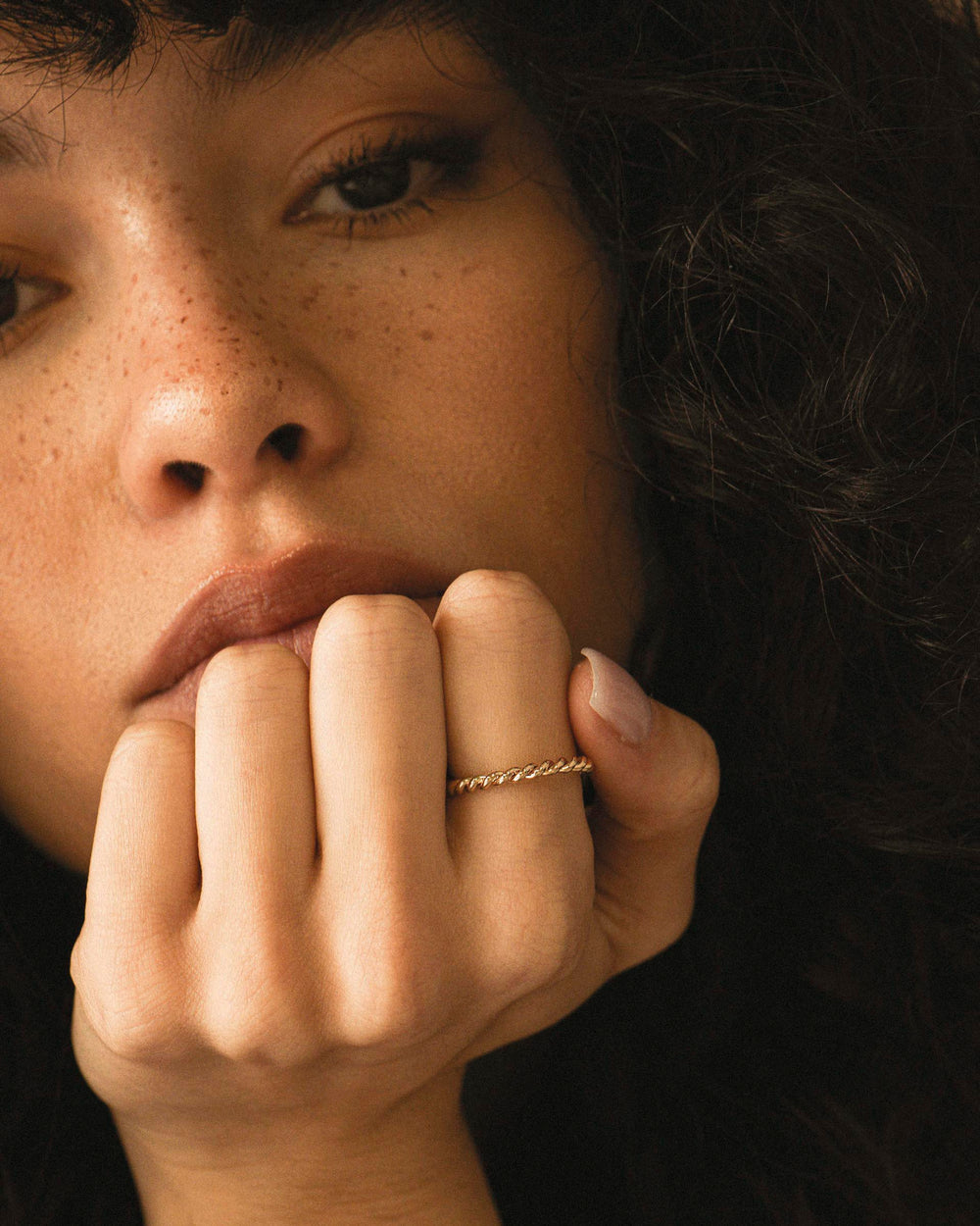 Gabrielle Twisted Ring Gold Plated • AGLAIA France