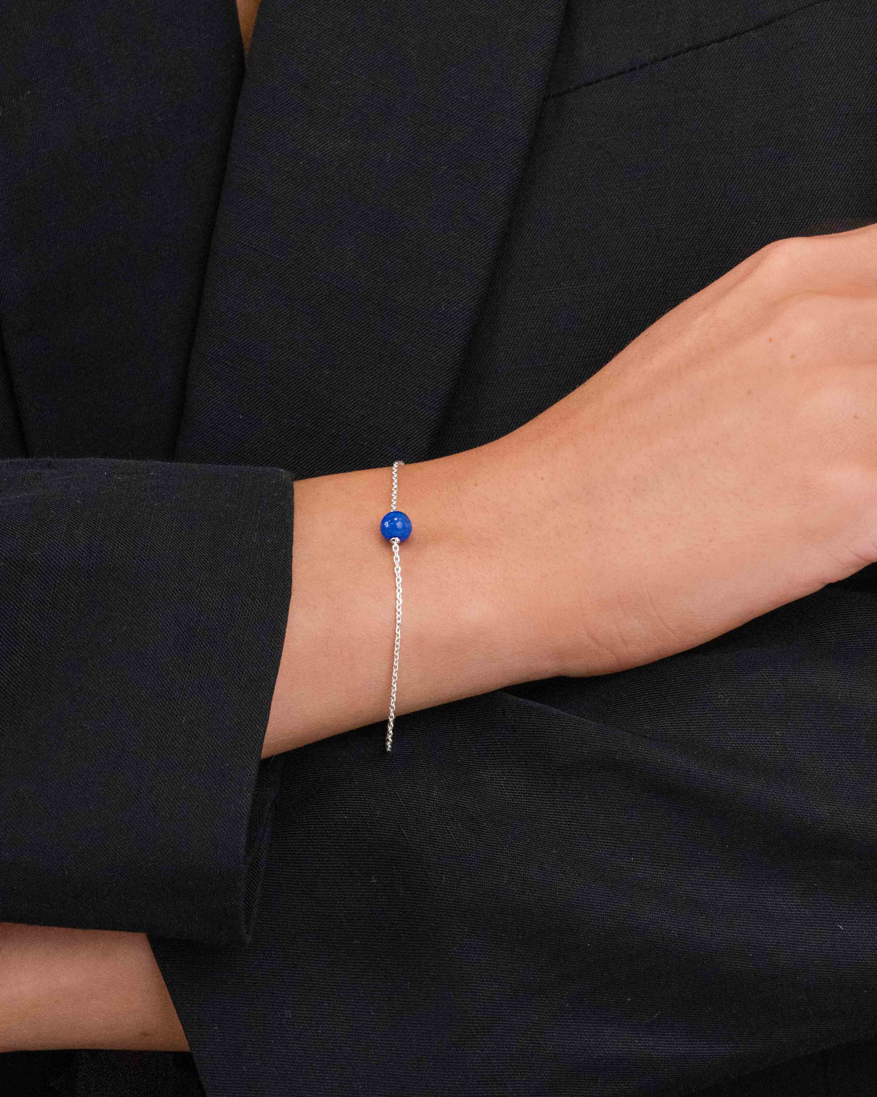 Silver and lapis lazuli Elegance bracelet