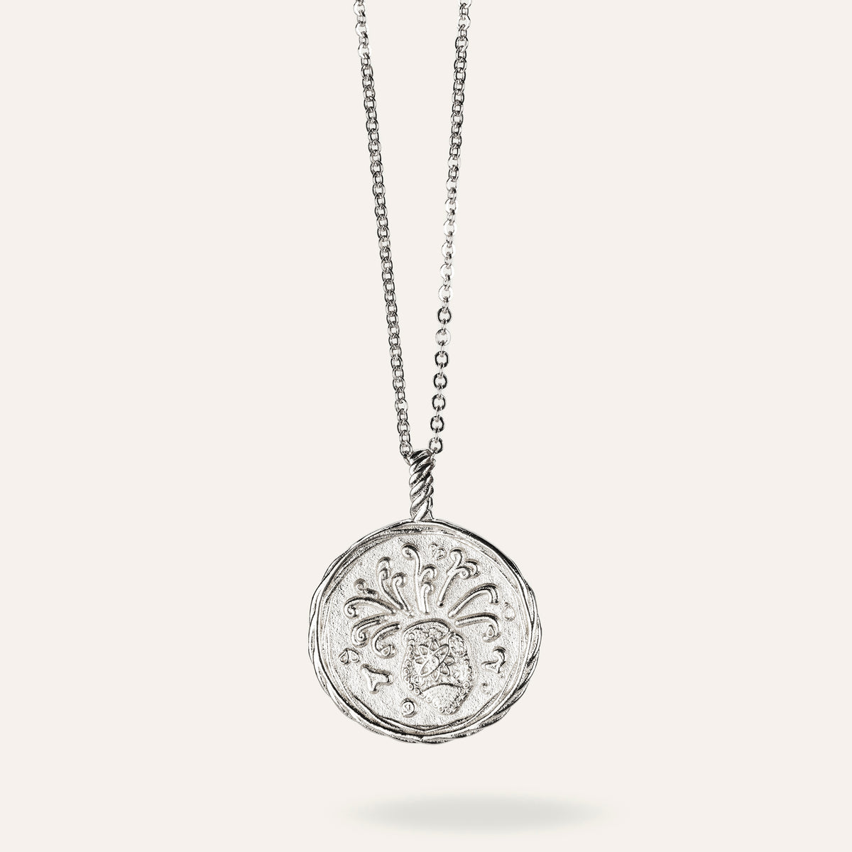 Médaille Pendentif Plaque Ronde à Graver - Argent Massif | La Boutique